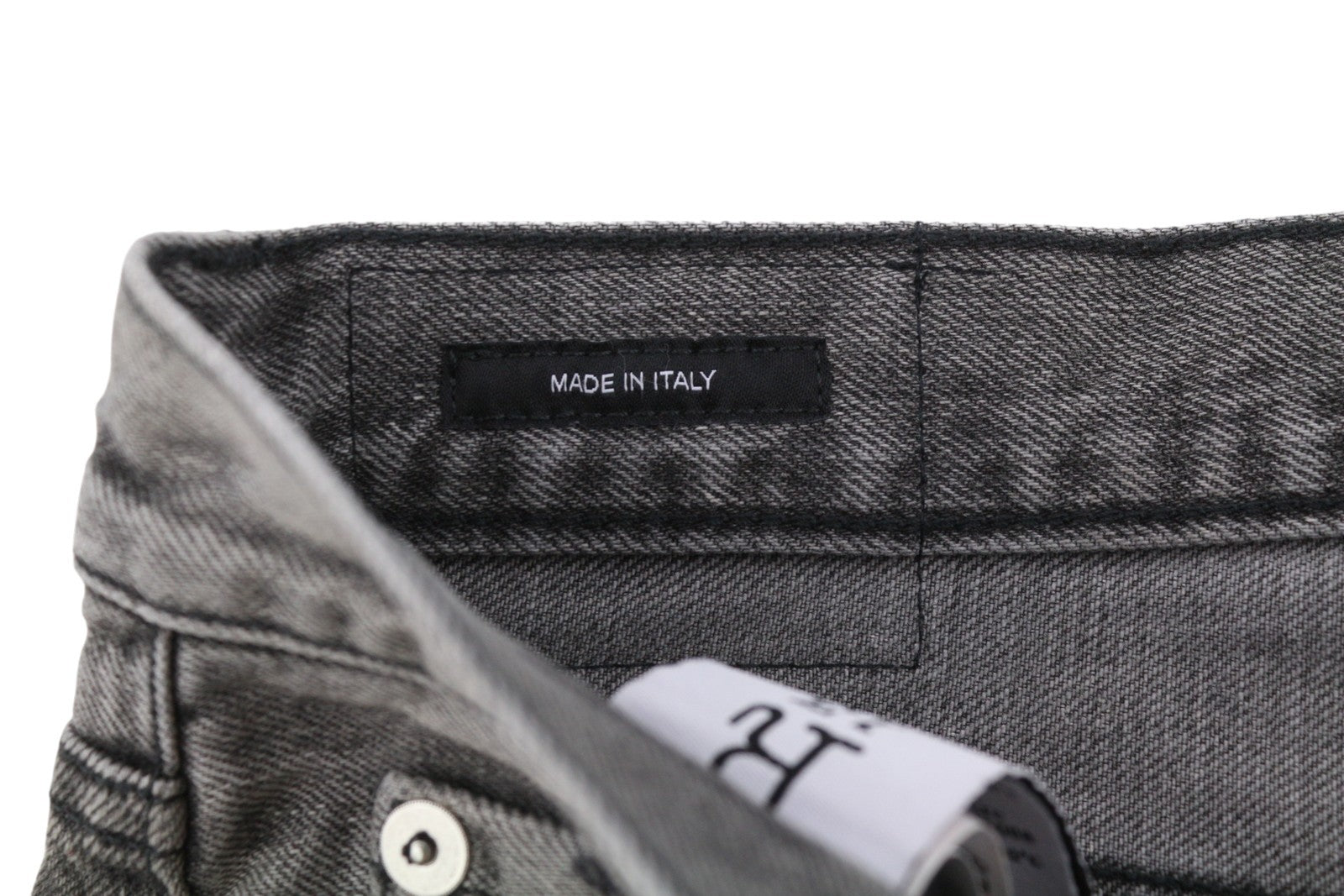 R13 D'Arcy Loose Men Jeans 33 Polaris Black Whisker Distress PS26 RRP895