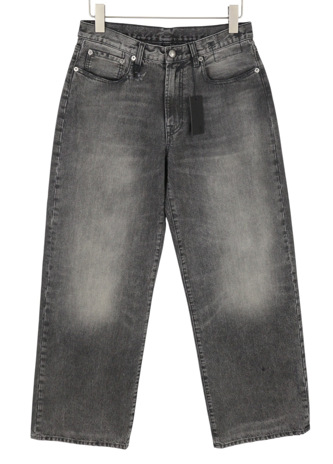 R13 D'Arcy Loose Men Jeans 30 Polaris Black Whisker Fade PS26 RRP895