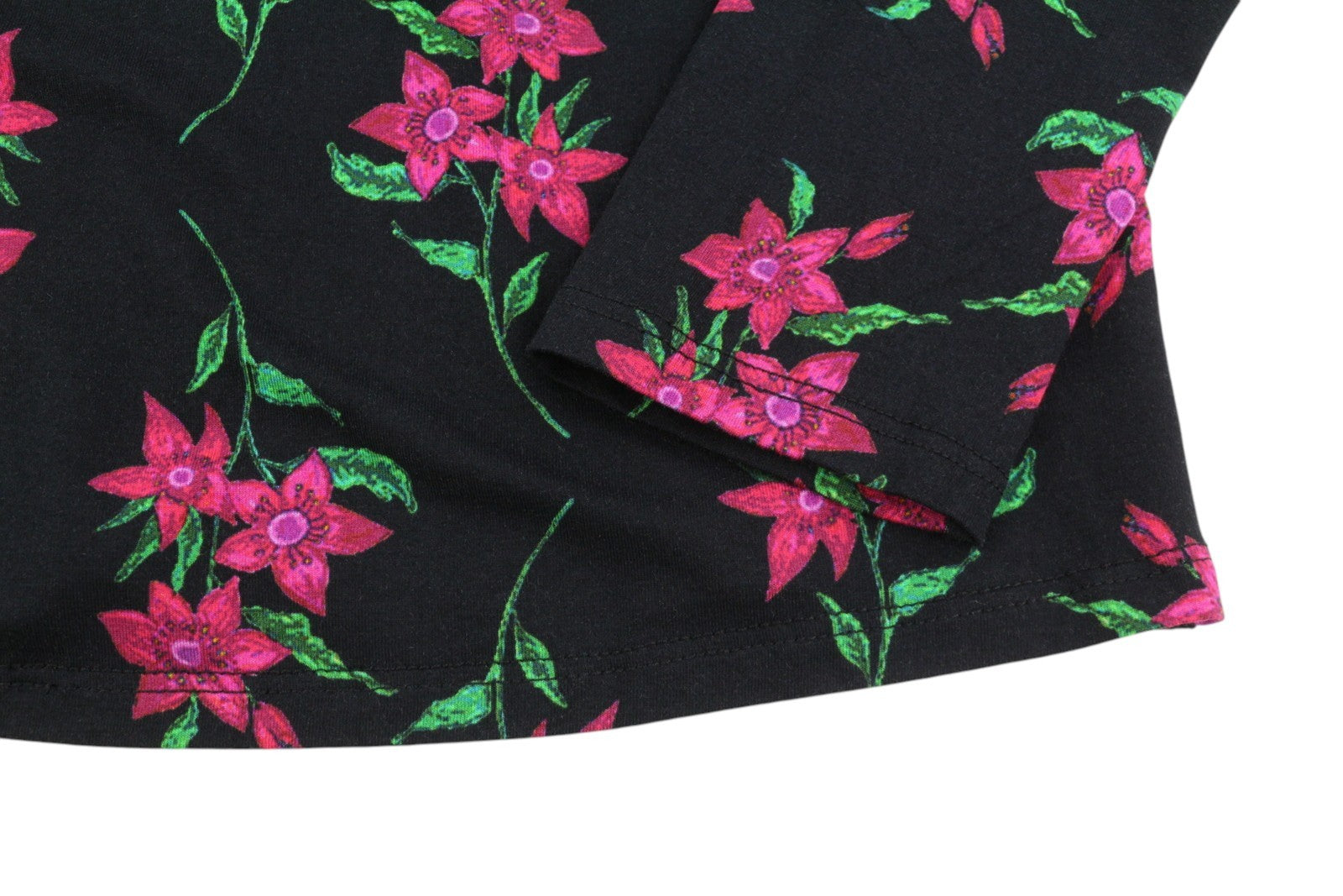 DESIGUAL TS Kim Women Blouse XL Black Floral Cutout Back Long Sleeve