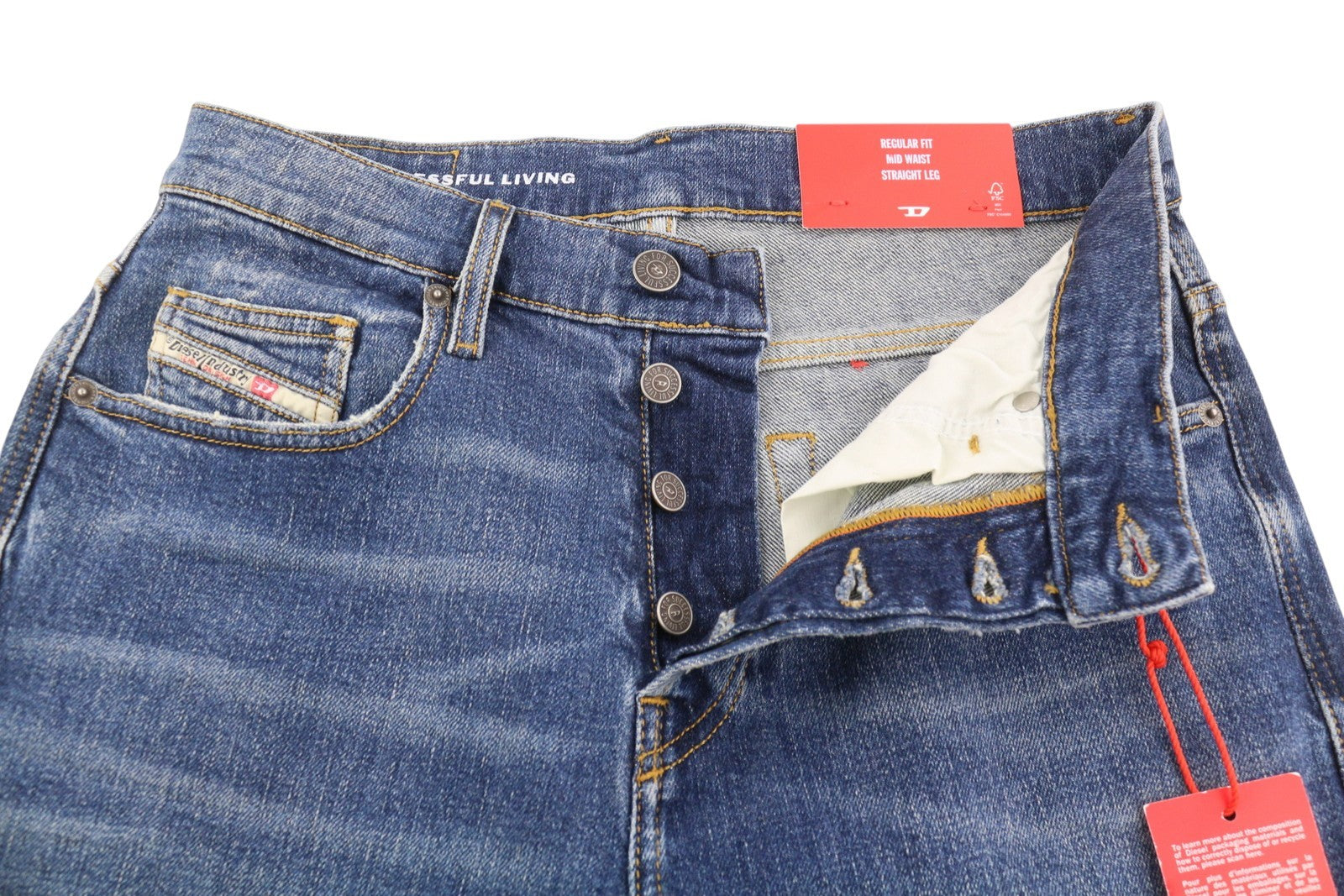 DIESEL 2020 D-Viker 007L1 Men Jeans W28/L32 Straight Regular RRP352