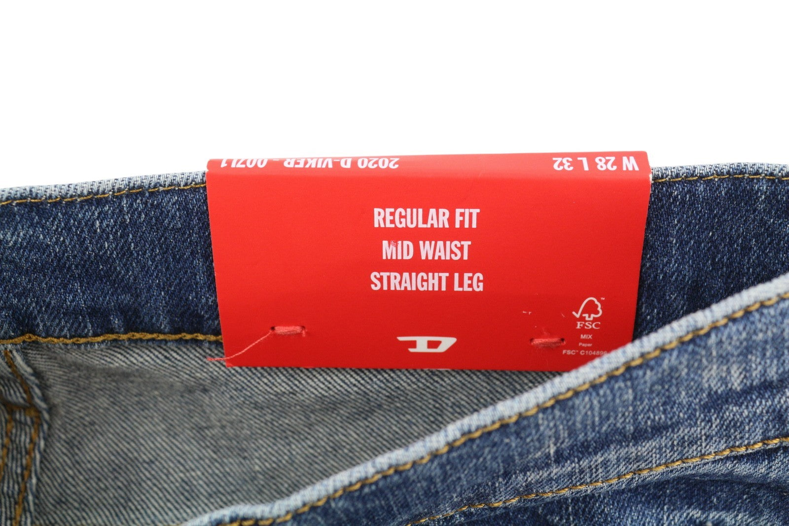 DIESEL 2020 D-Viker 007L1 Men Jeans W28/L32 Straight Regular RRP352