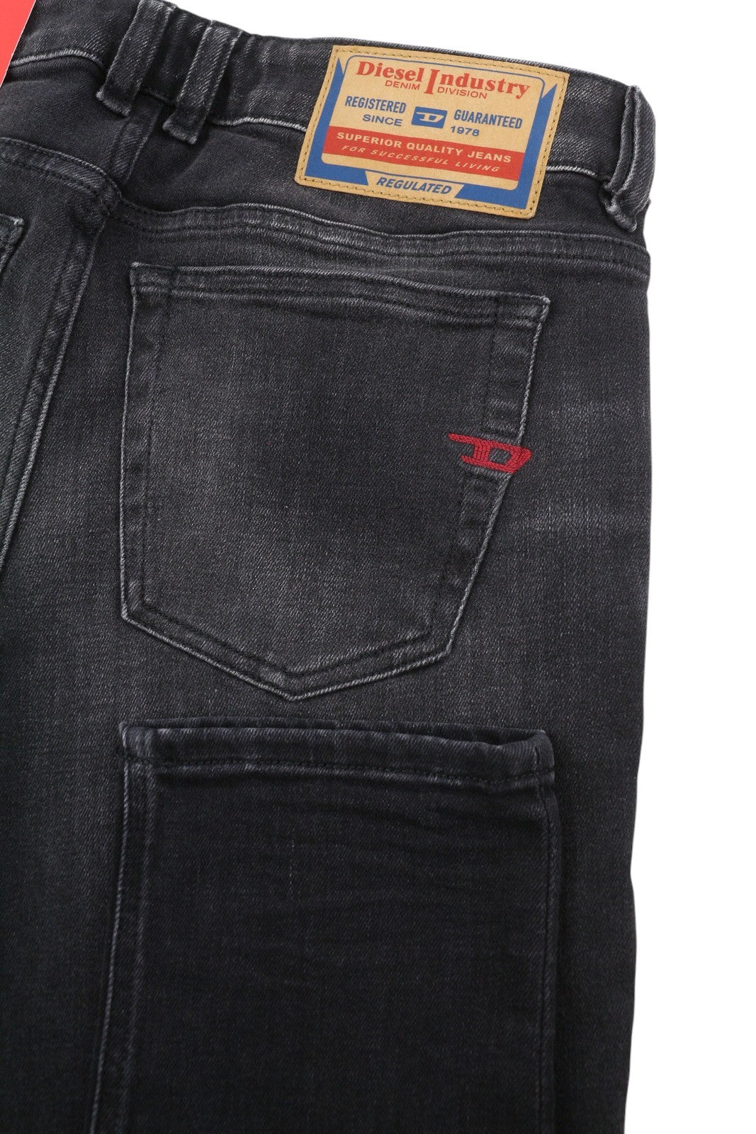 DIESEL 1979 Sleenker 09G54 Men Jeans W29/L34 Black Fade Skinny Low Waist
