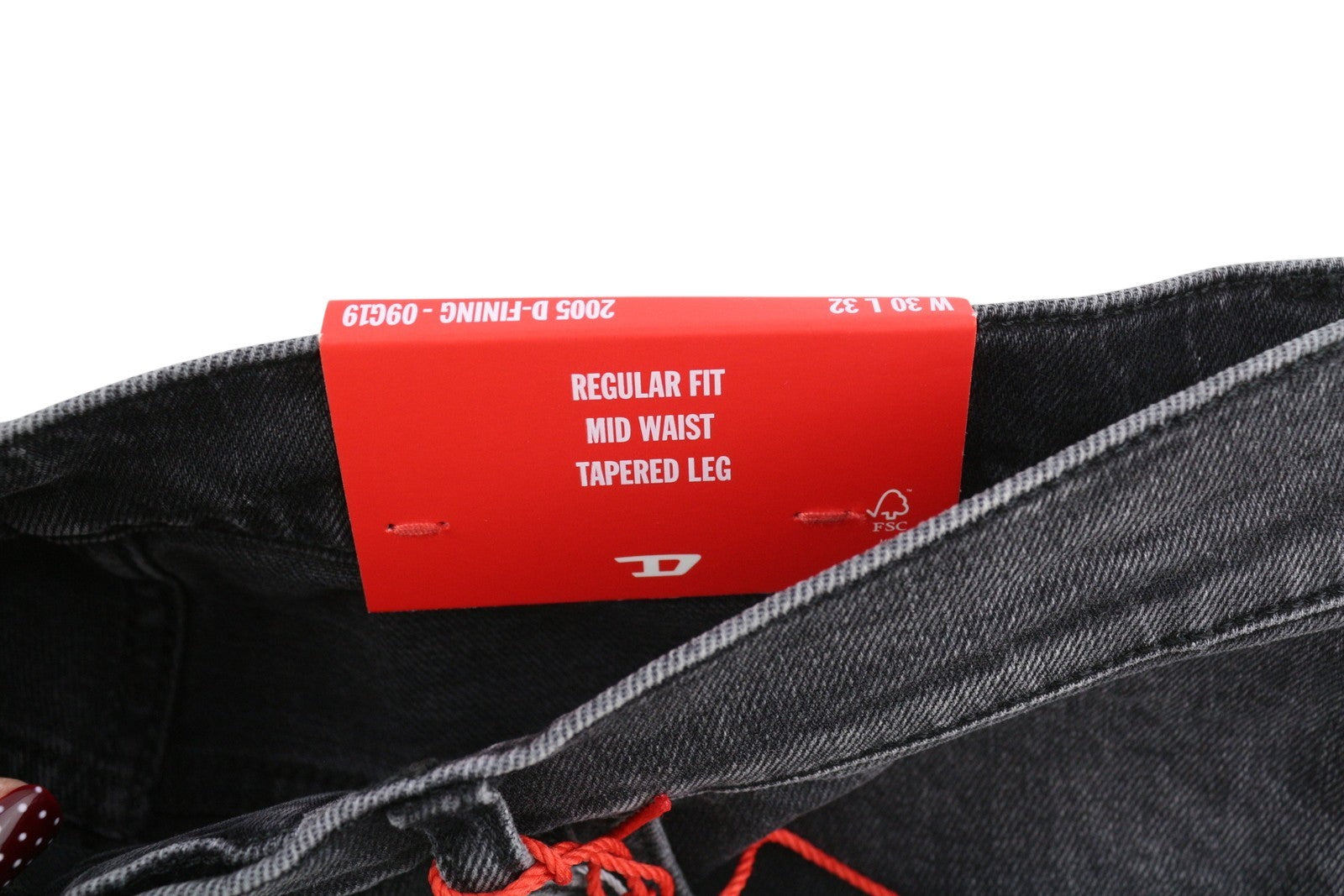 DIESEL 2005 D-Fining 09G19 Men Jeans W30/L32 Black Fade Regular Tapered
