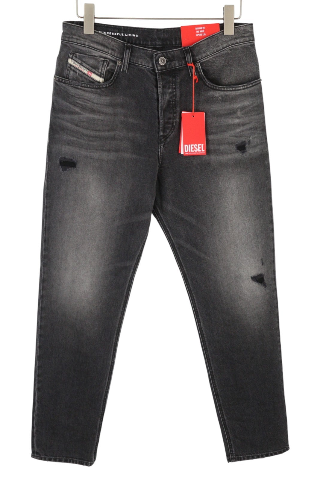 DIESEL 2005 D-Fining 09G19 Men Jeans W31/L32 Black Washed Regular Tapered