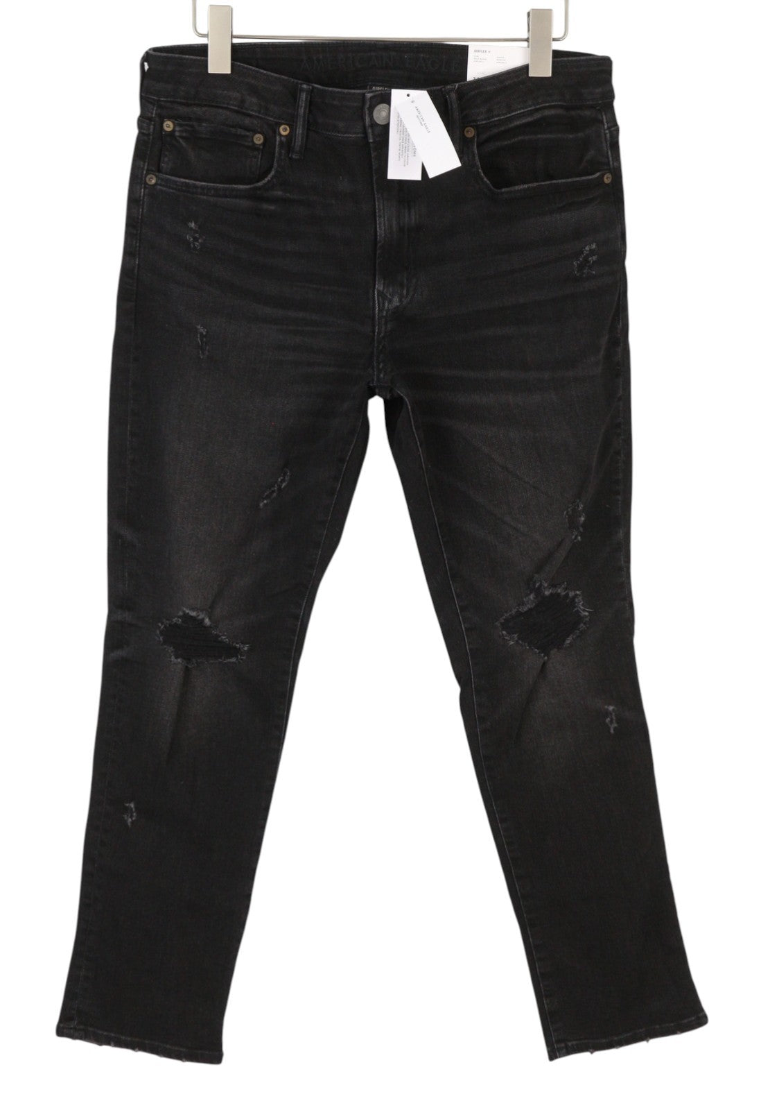 AMERICAN EAGLE OUTFITTERS Airflex+ Men Jeans W34/L30 Black Slim Stretch