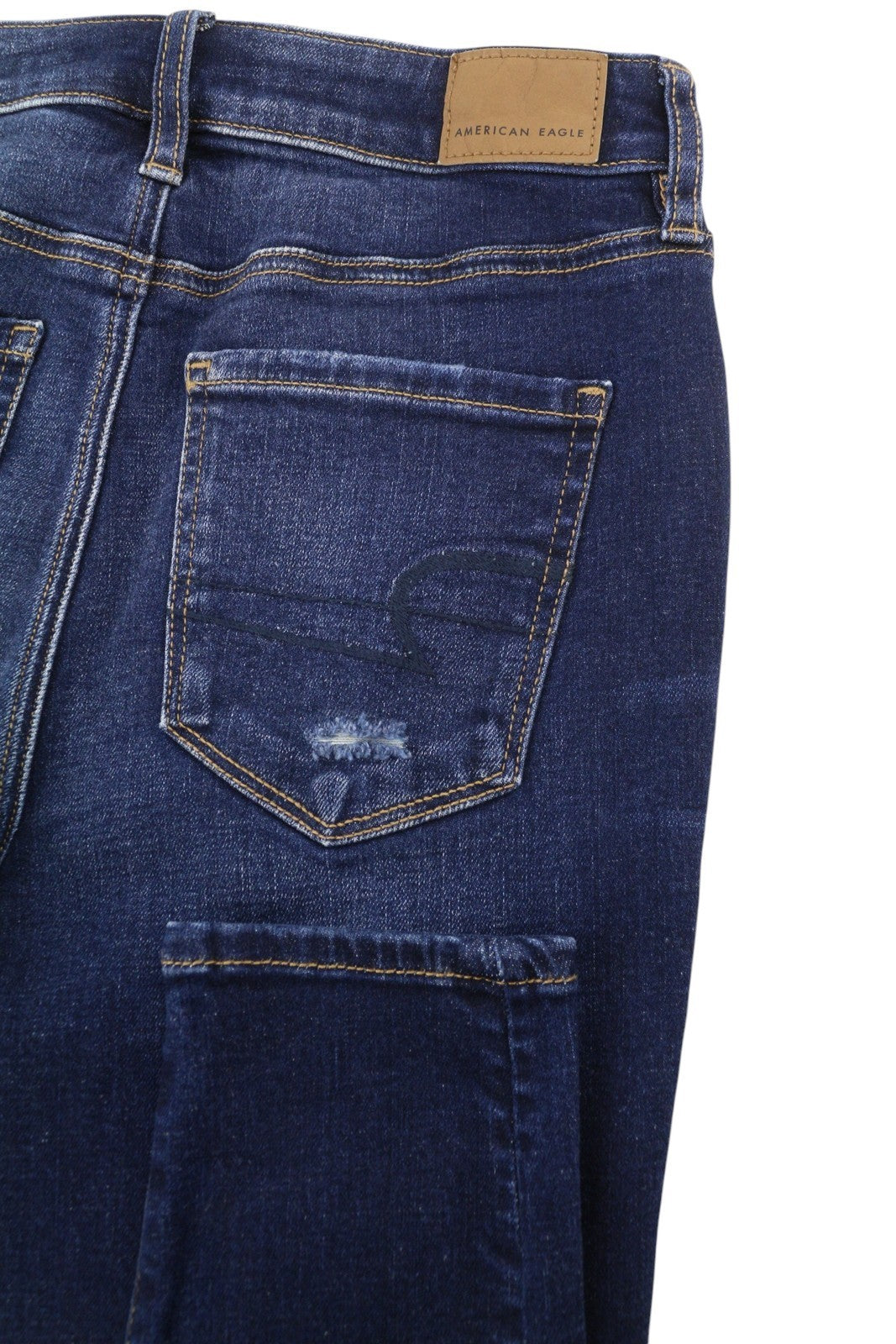 AMERICAN EAGLE OUTFITTERS Super Hi-Rise Jegging Women Jeans W27 Patch Stitch