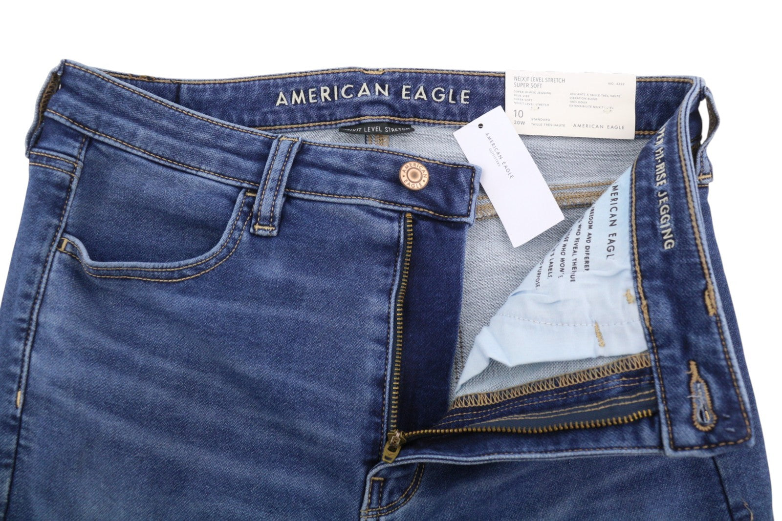 AMERICAN EAGLE OUTFITTERS Super Hi-Rise Jegging Women Jeans W30 Soft Stretch