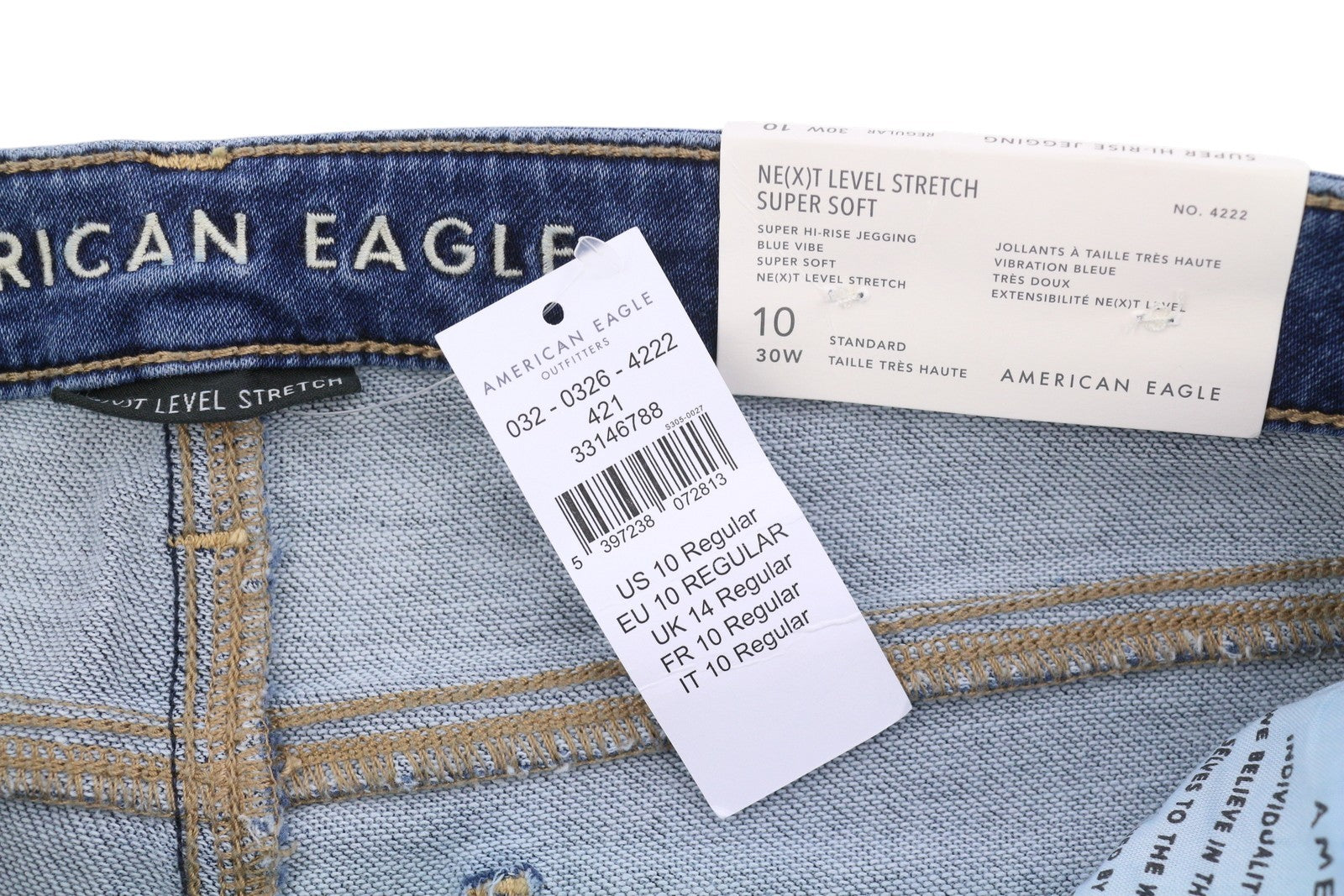 AMERICAN EAGLE OUTFITTERS Super Hi-Rise Jegging Women Jeans W30 Soft Stretch
