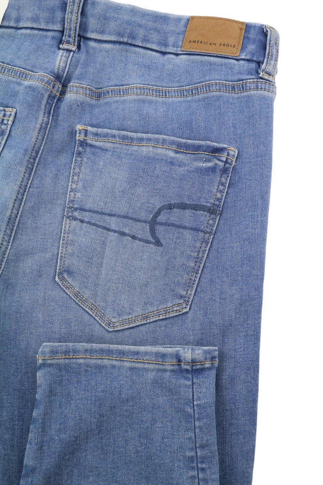 AMERICAN EAGLE OUTFITTERS Curvy Super Hi-Rise Women Jeans W29 Blue Crop Jegging