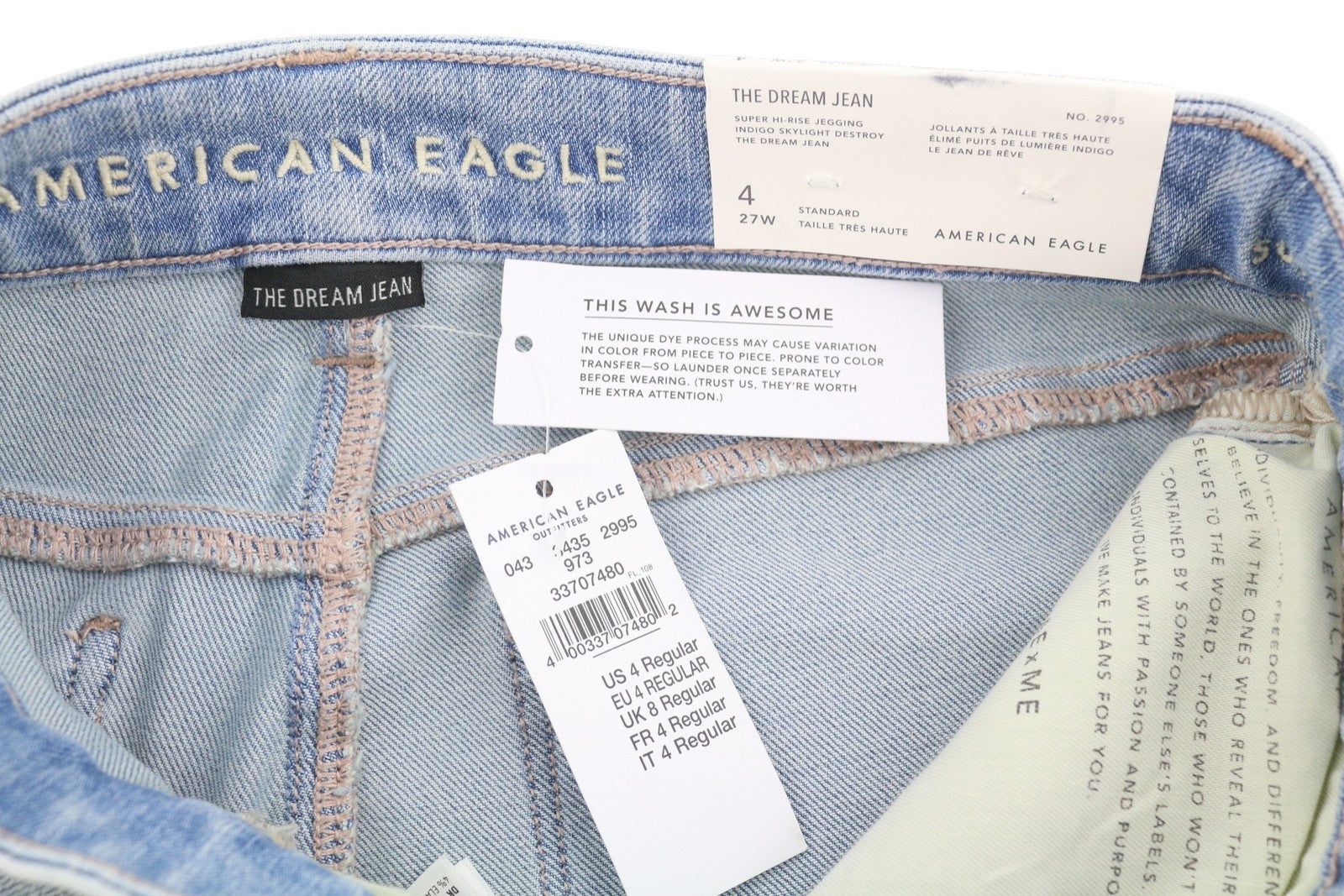 AMERICAN EAGLE OUTFITTERS The Dream Women Jeans W27 Super Hi-Rise Jegging