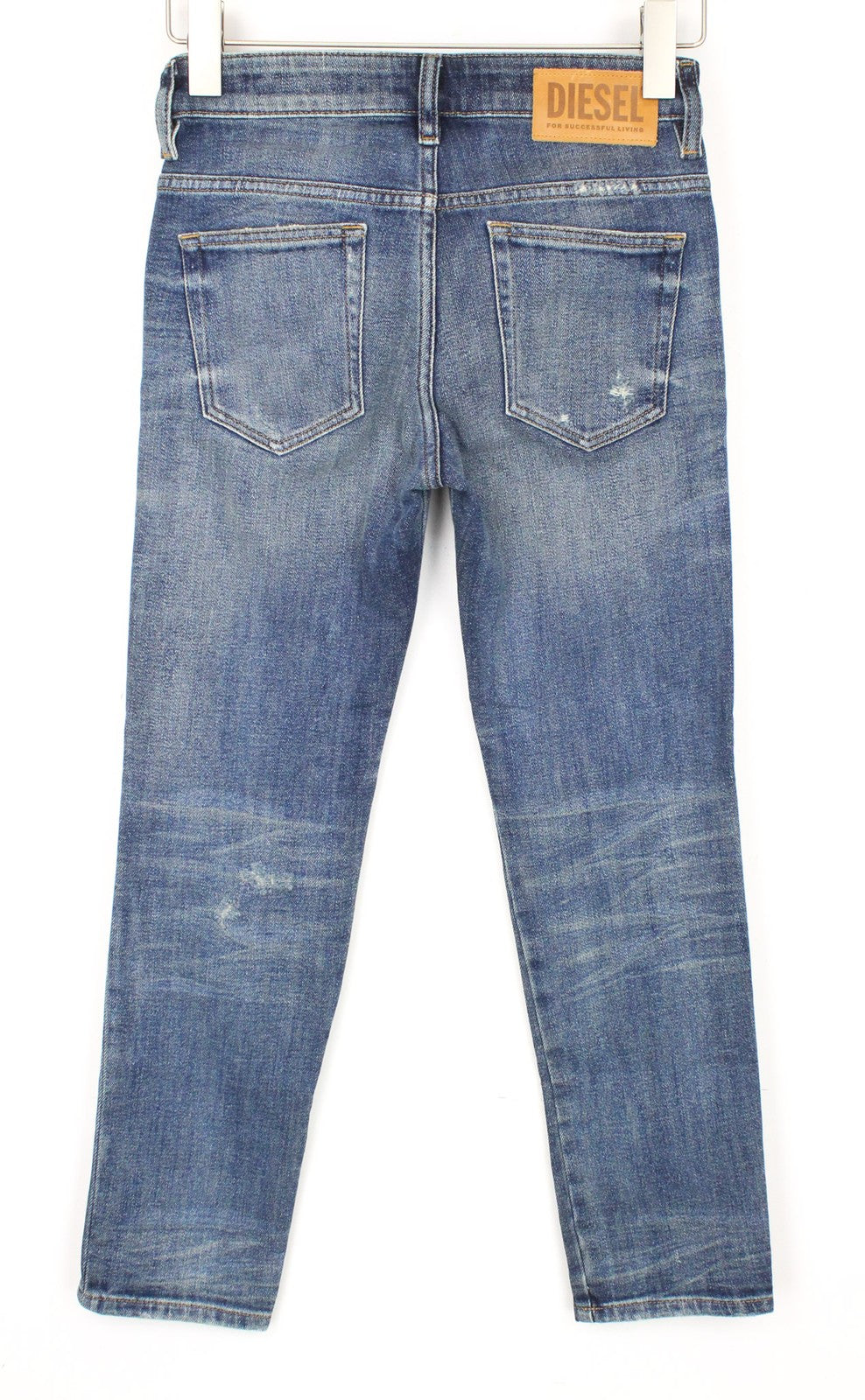 DIESEL D-Rifty 0890Y Women Jeans W23/L30 Blue Girls Slim Low Waist Distressed