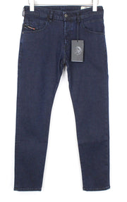 DIESEL D-Bazer 084LC Men Jeans W27/L30 Dark Blue Stretch Tapered Boys Button