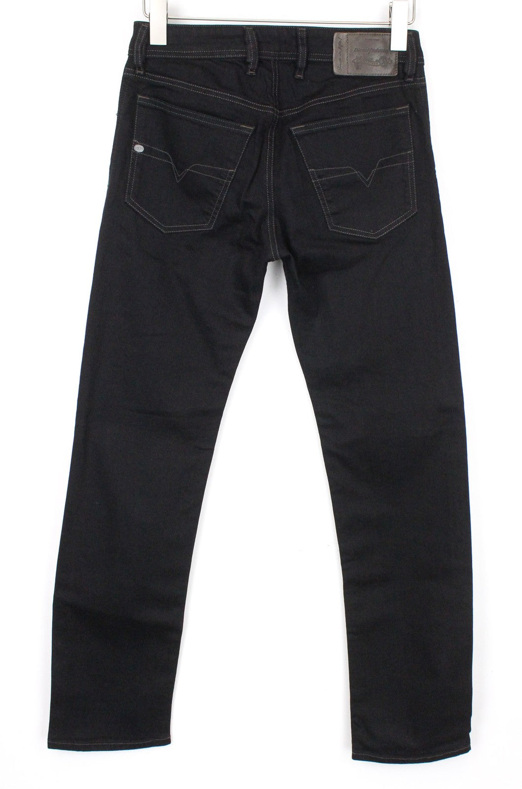 DIESEL Waykee 0886Z Men Jeans W27/L32 Black Stretch Regular Straight Button