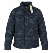 SCOTCH & SODA Men Jacket S Blue Camo Padded Full Zip Hidden Hood