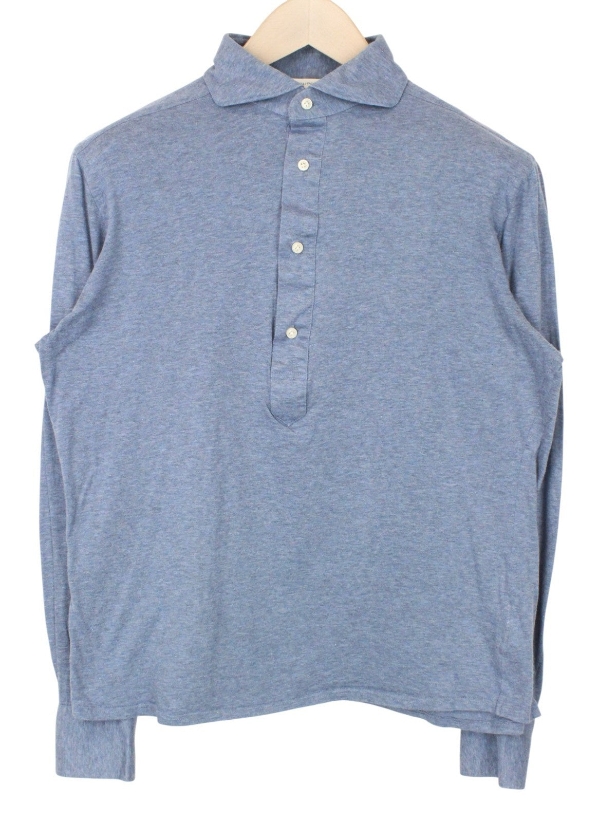 SUITSUPPLY Men T-Shirt 39/40/15 1/2/15 3/4 Extra Slim Fit Blue Pure Cotton Polo