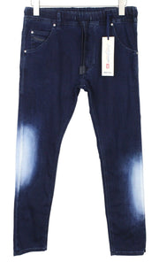 DIESEL Krooley-NE 0687D Men Jeans W28 Sweat Jogg Blue Wash Slim Cotton Stretch