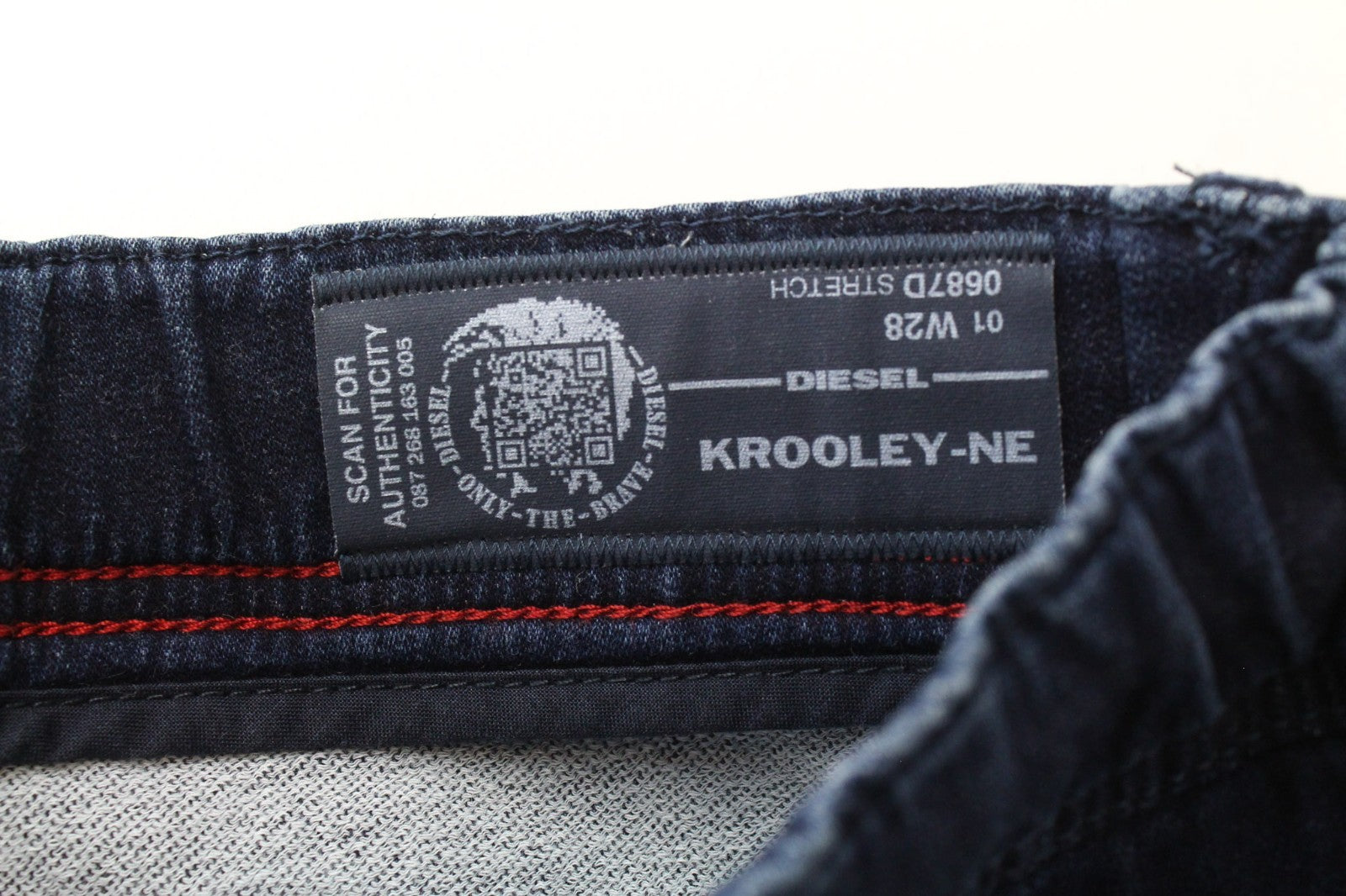 DIESEL Krooley-NE 0687D Men Jeans W28 Sweat Jogg Blue Wash Slim Cotton Stretch