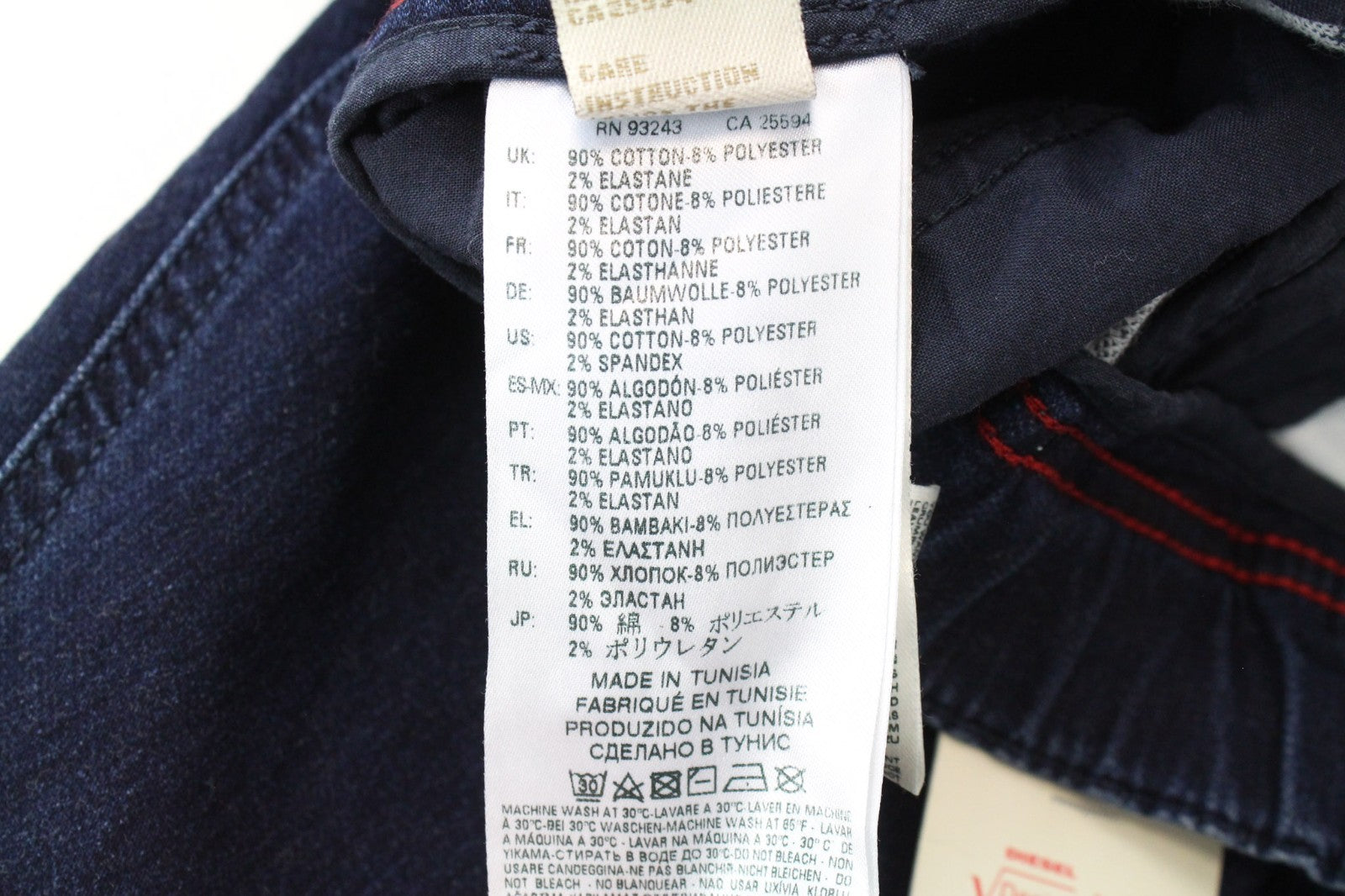 DIESEL Krooley-NE 0687D Men Jeans W28 Sweat Jogg Blue Wash Slim Cotton Stretch