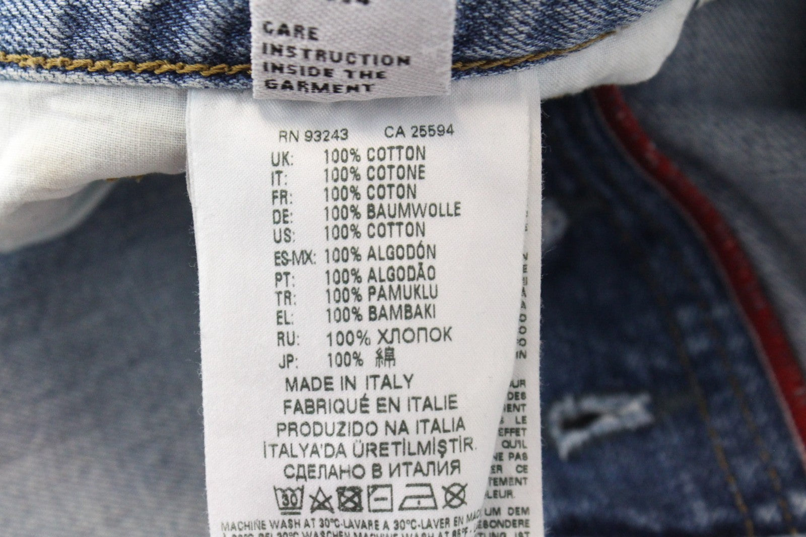 DIESEL Mharky 080AF Men Jeans W28/L32 Slim Skinny Pure Cotton Blue Distressed