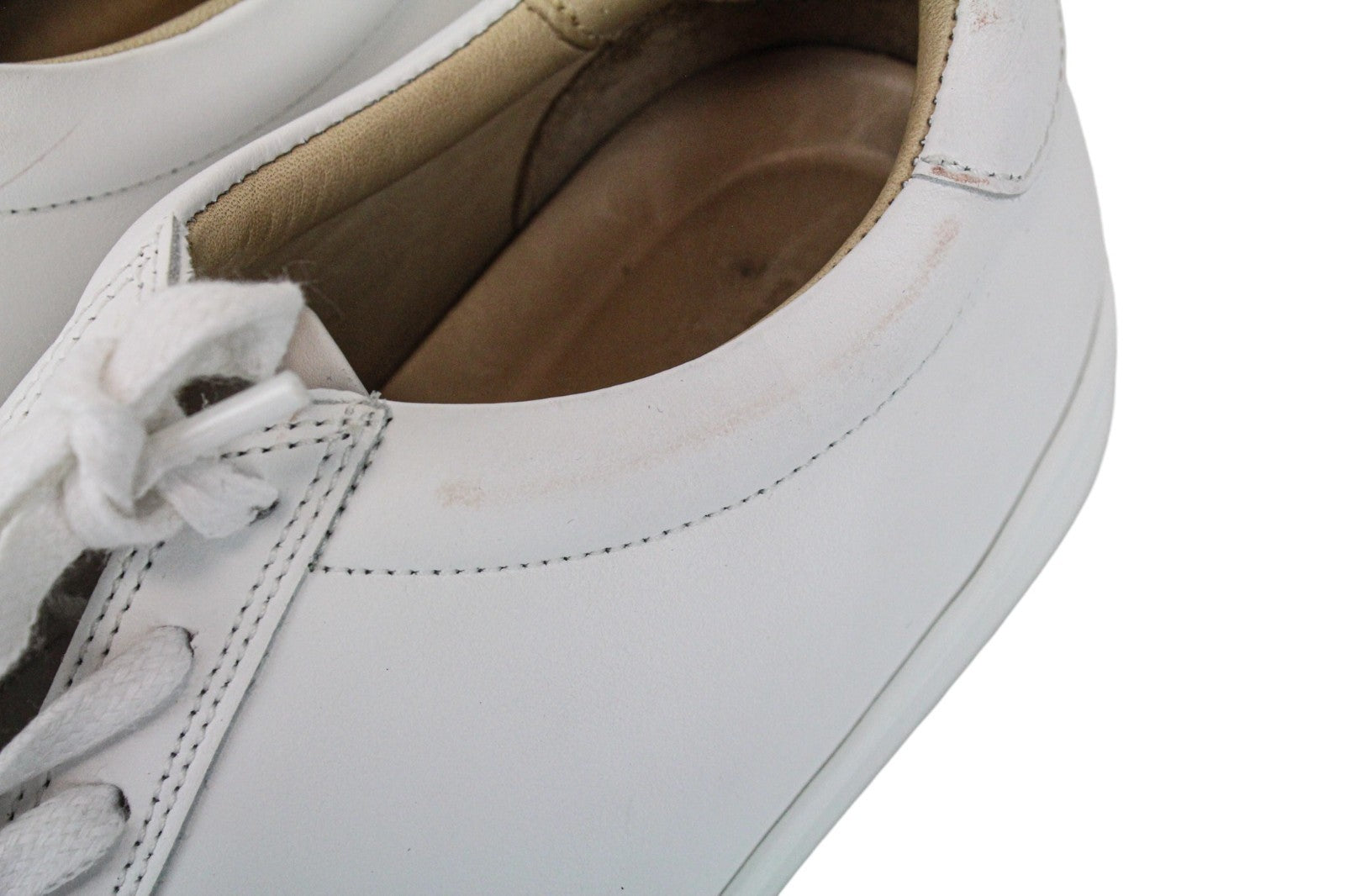 SUITSUPPLY Men Trainers EU37 White Girls Boys Unisex Leather Low-Top Sneakers