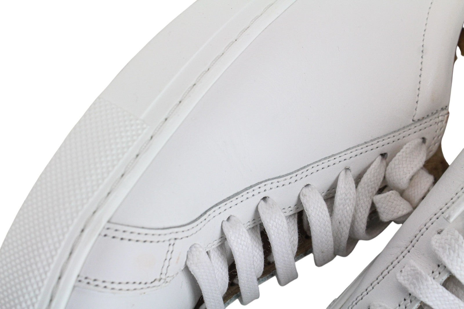 SUITSUPPLY Men Trainers EU37 White Girls Boys Unisex Leather Low-Top Sneakers