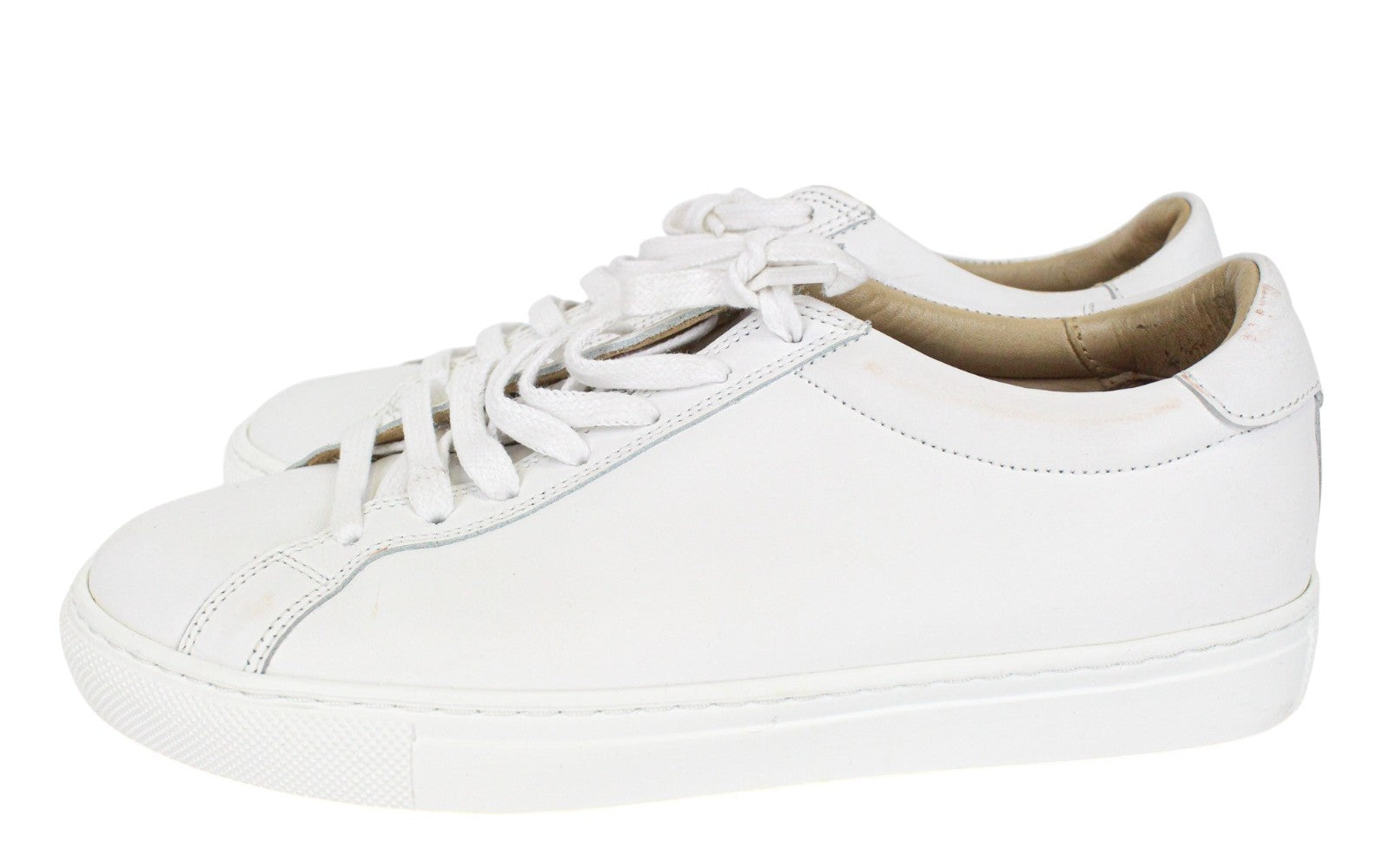 SUITSUPPLY Men Trainers EU37 White Girls Boys Unisex Leather Low-Top Sneakers