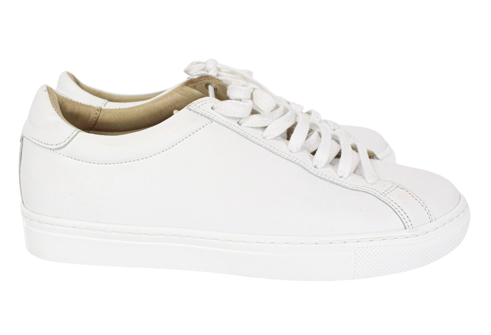SUITSUPPLY Men Trainers EU37 White Girls Boys Unisex Leather Low-Top Sneakers