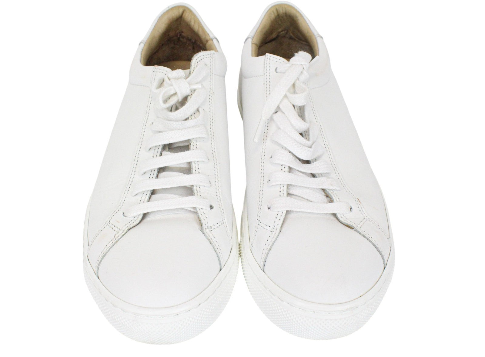 SUITSUPPLY Men Trainers EU37 White Girls Boys Unisex Leather Low-Top Sneakers