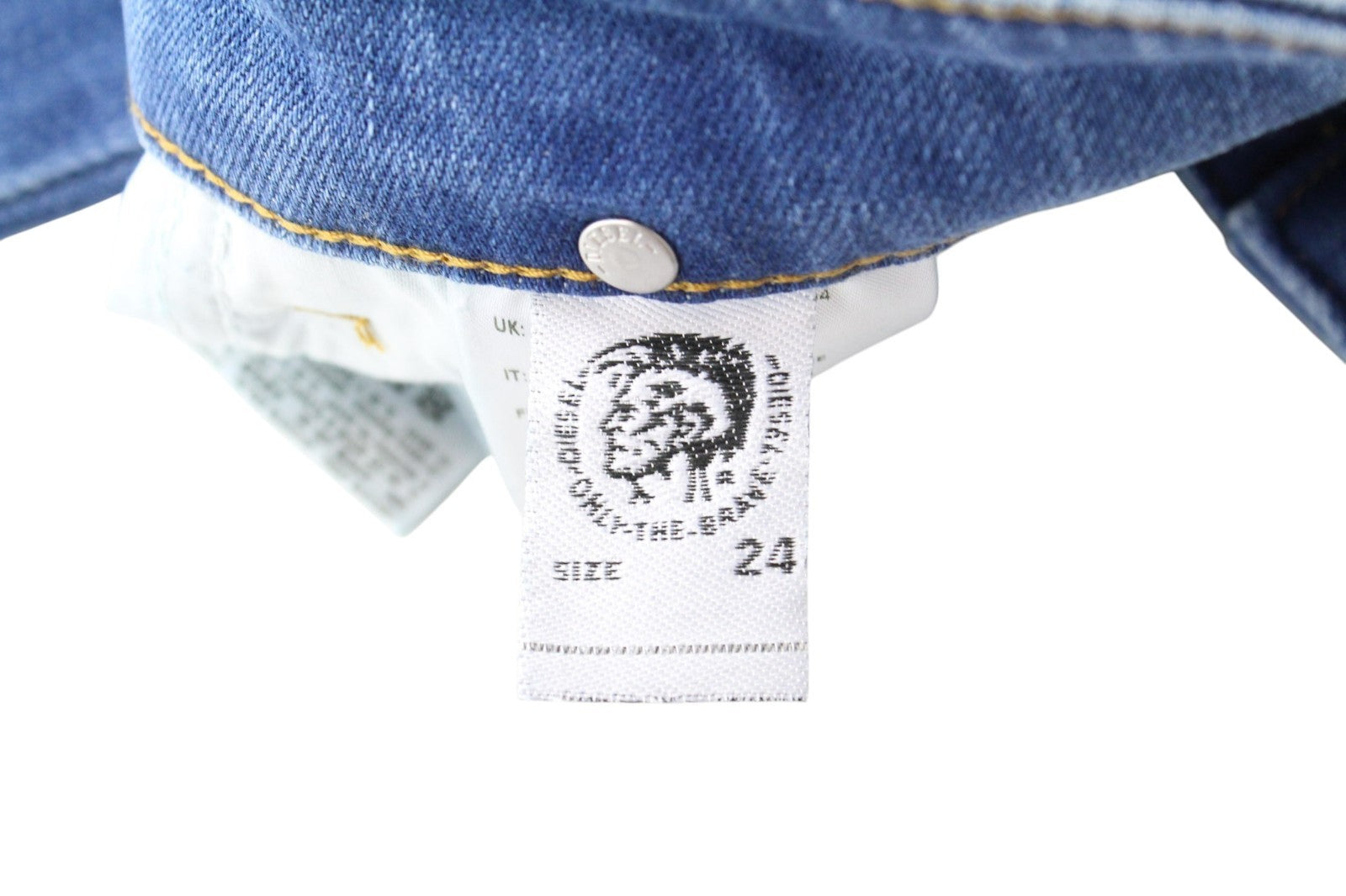 DIESEL D-Rifty 083AX Women Jeans W24/L32 Blue Stretch Ripped Girls Slim Low Rise