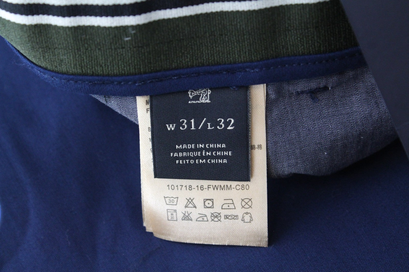 SCOTCH & SODA Mott Men Trousers W31/L32 Navy Stretch Chino Classic Super Slim