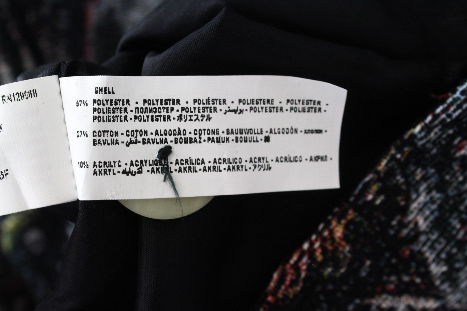 DESIGUAL Natalia Women Coat EU38 M Black Double-Breast Embroidered Wool