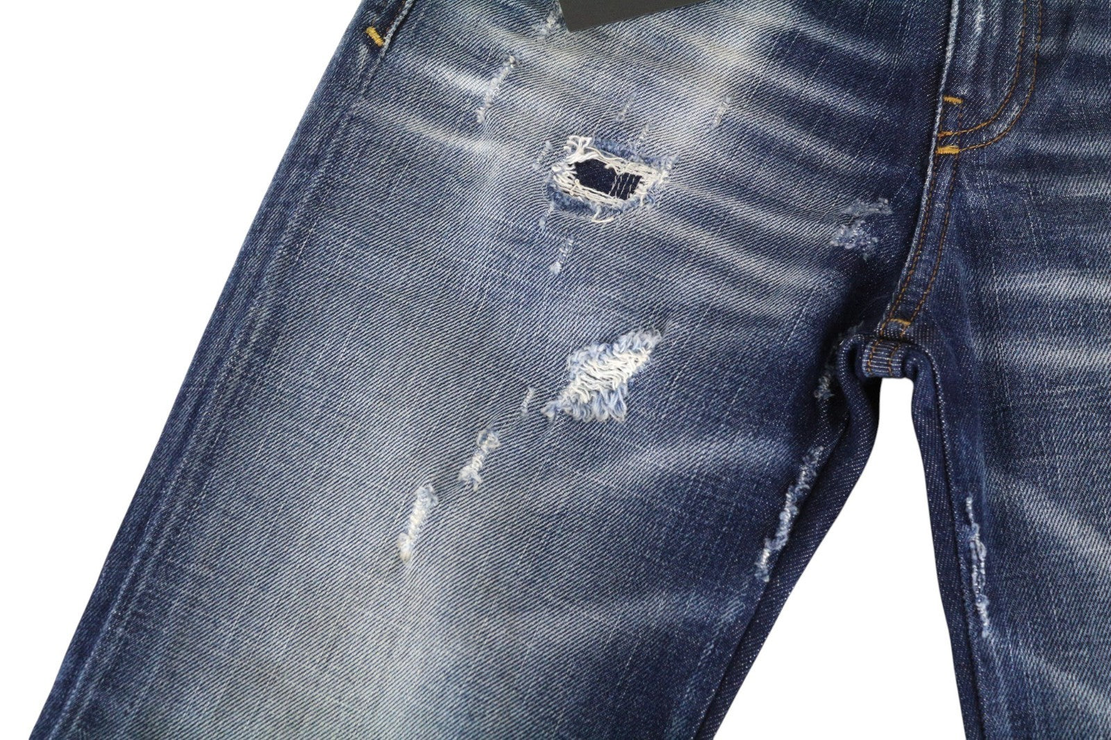 DIESEL D-Rifty 0092I Women Jeans W24/L30 Girls Slim Blue Cotton Stretch Ripped