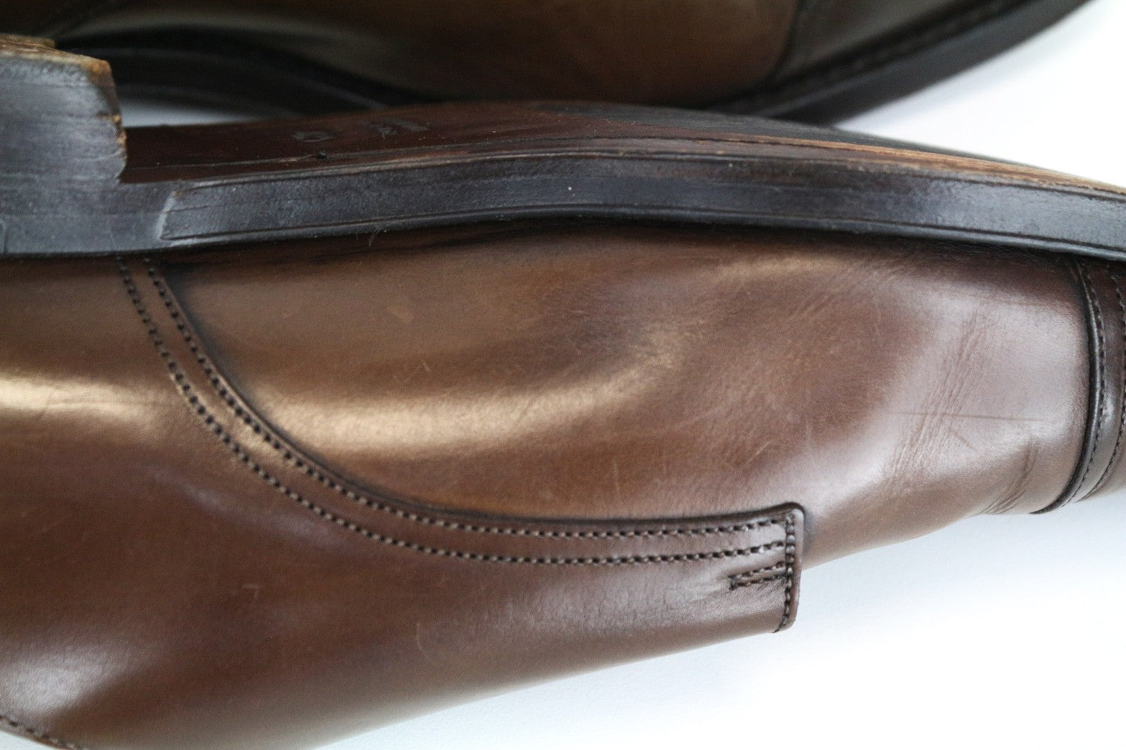 SUITSUPPLY Men Formal Shoes EU42.5 Brown Double-Buckled Genuine Leather