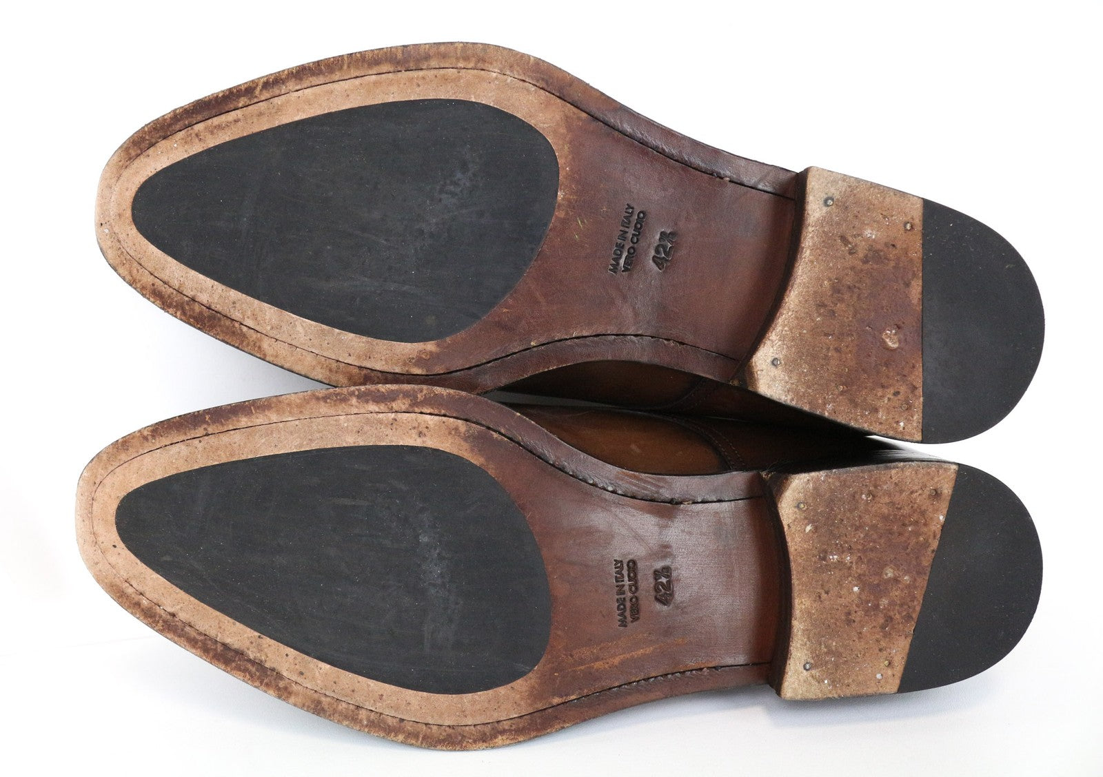 SUITSUPPLY Men Formal Shoes EU42.5 Brown Double-Buckled Genuine Leather