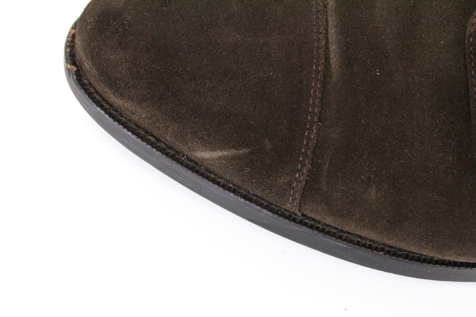 SUITSUPPLY Men Formal Shoes EU44 Brown Double-Buckled Suede Low-Top Classic