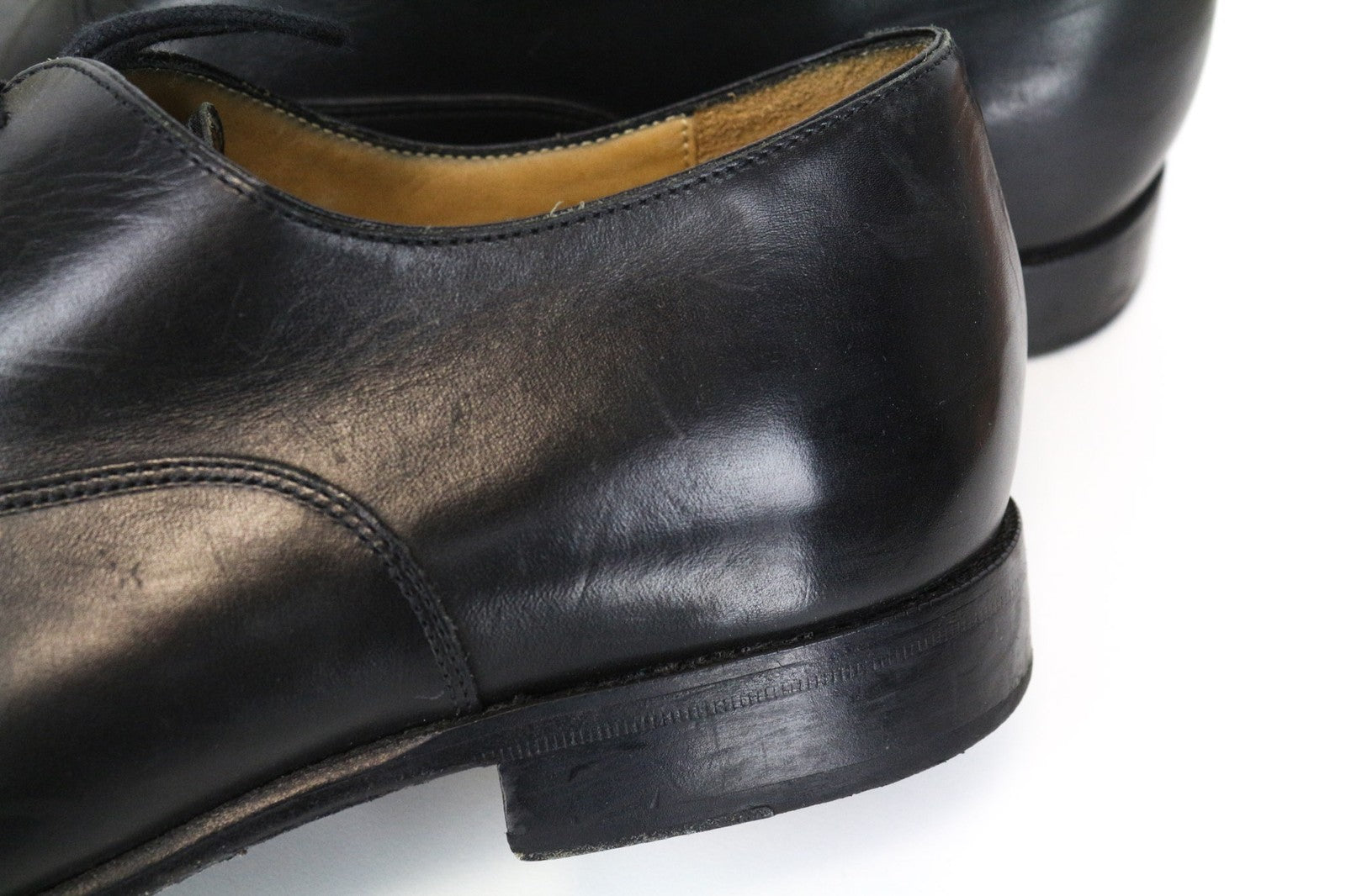 SUITSUPPLY Men Formal Shoes EU46 Black Laced Low-Top Genuine Leather Classic