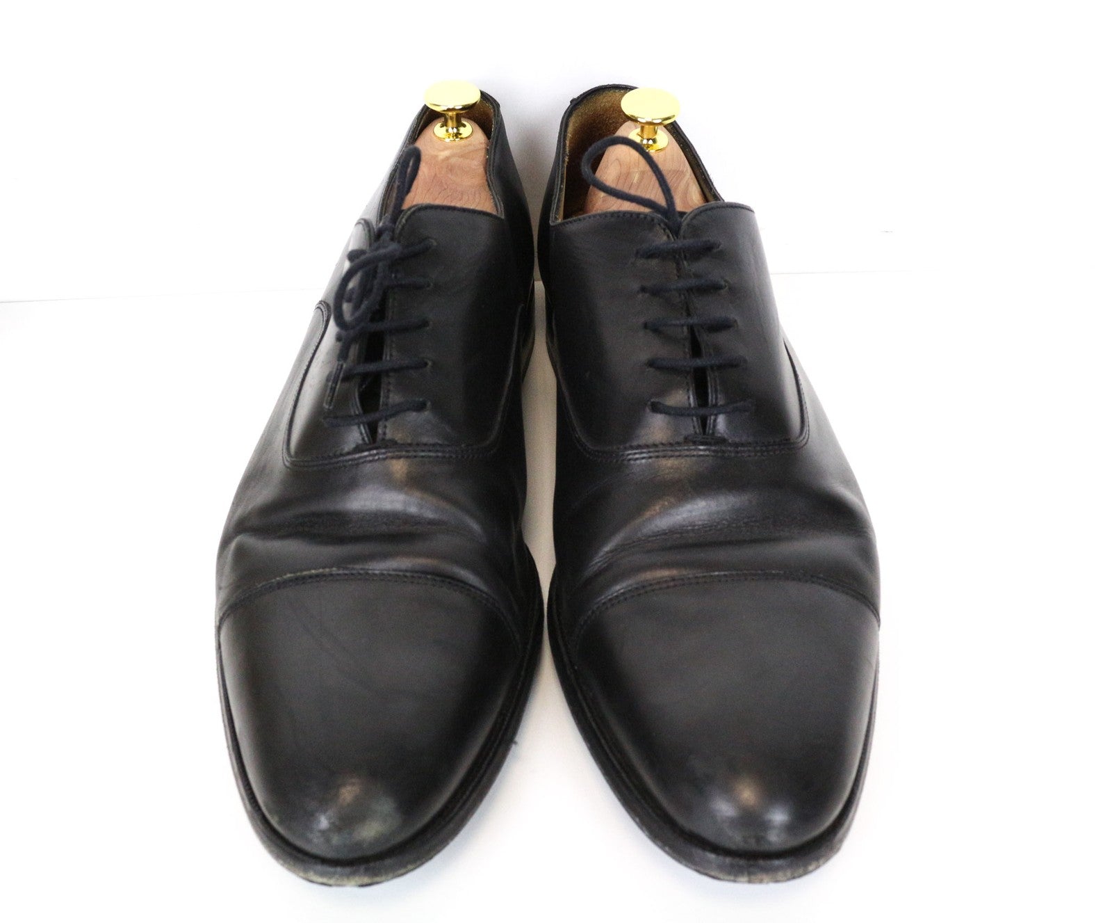 SUITSUPPLY Men Formal Shoes EU46 Black Laced Low-Top Genuine Leather Classic