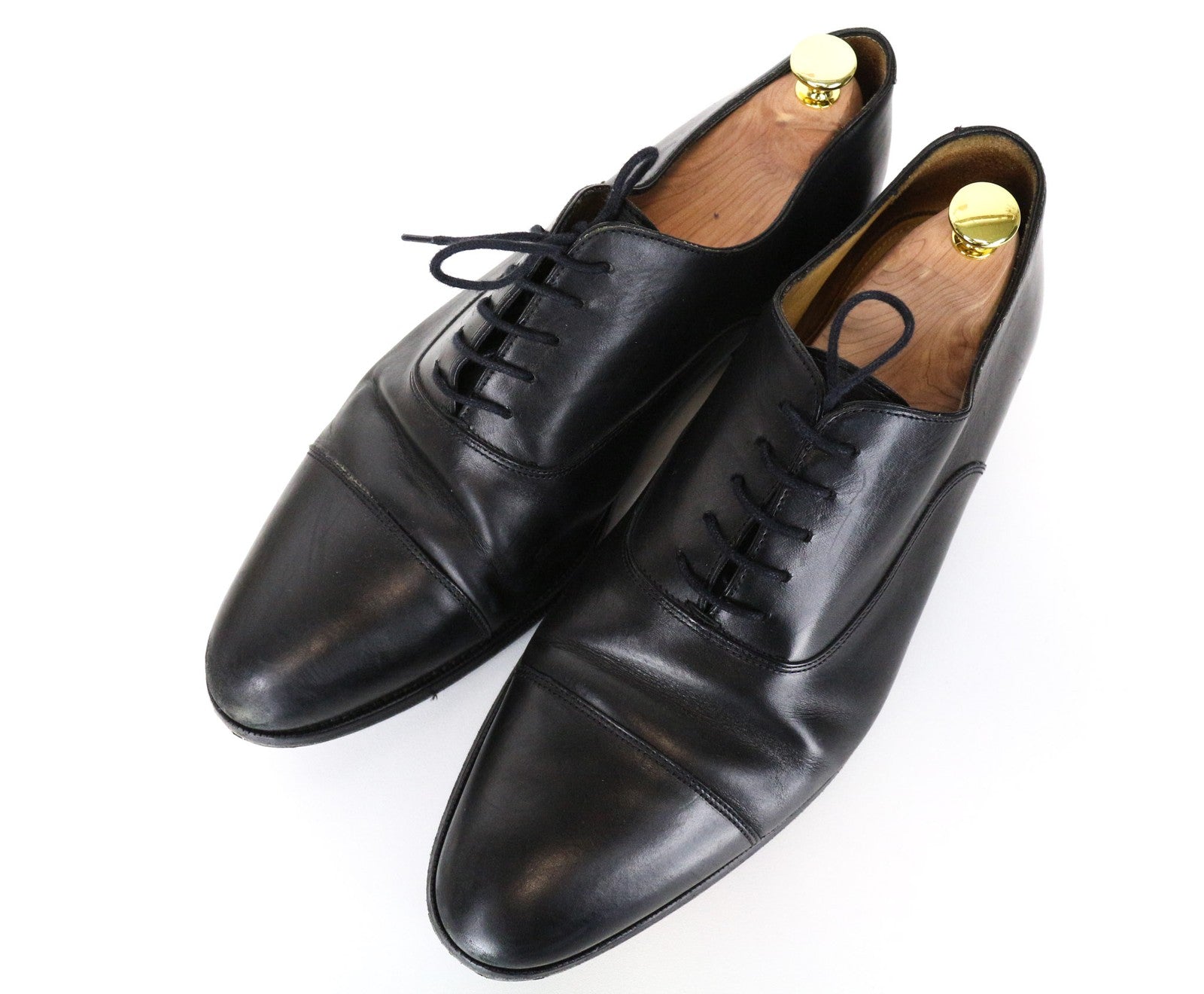 SUITSUPPLY Men Formal Shoes EU46 Black Laced Low-Top Genuine Leather Classic
