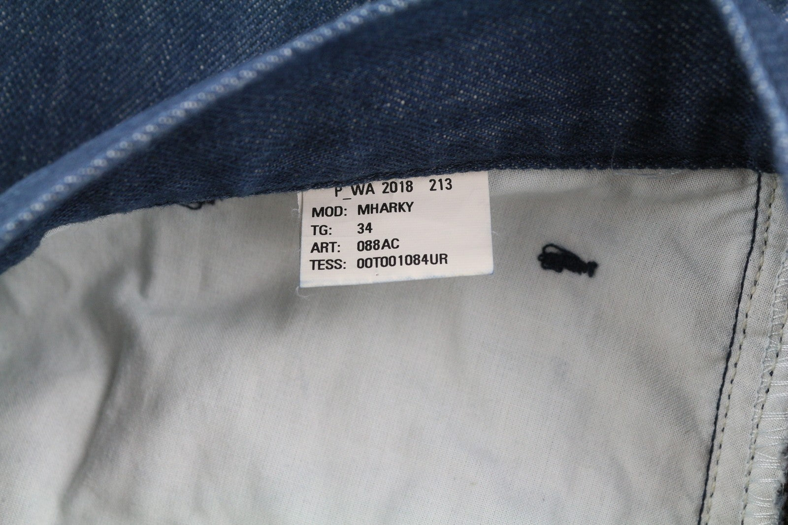 DIESEL Mharky 088AC Men's Jeans W34 Indigo Faded Button Fly Denim