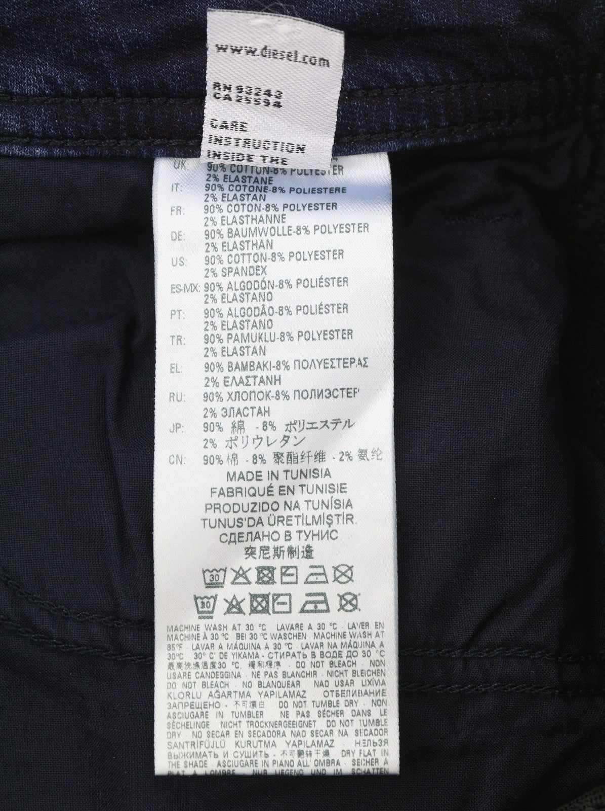 DIESEL Thommer CB-NE 069JF Men's Jeans W28 Blue Jogg Sweat Fade Distress