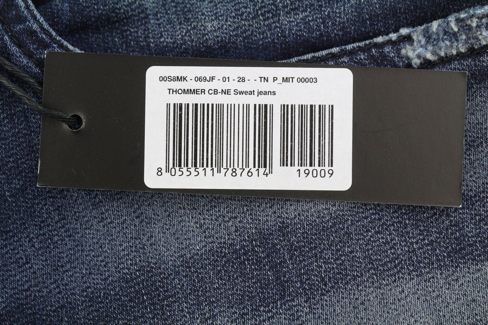 DIESEL Thommer CB-NE 069JF Men's Jeans W28 Blue Jogg Sweat Fade Distress