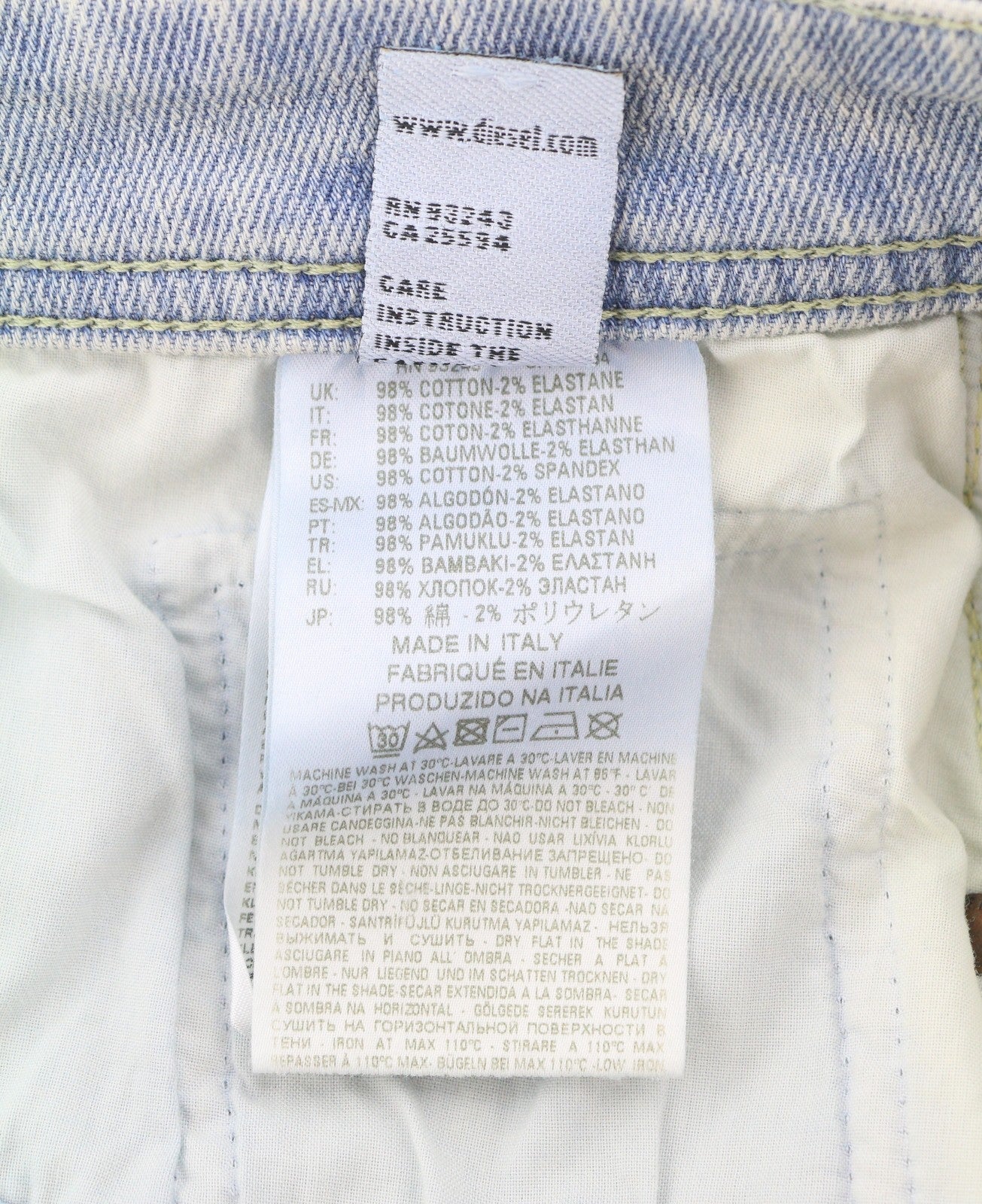 DIESEL Larkee-Beex-R 084TK Men's Jeans W32/L32 Blue Tapered Stretch Denim