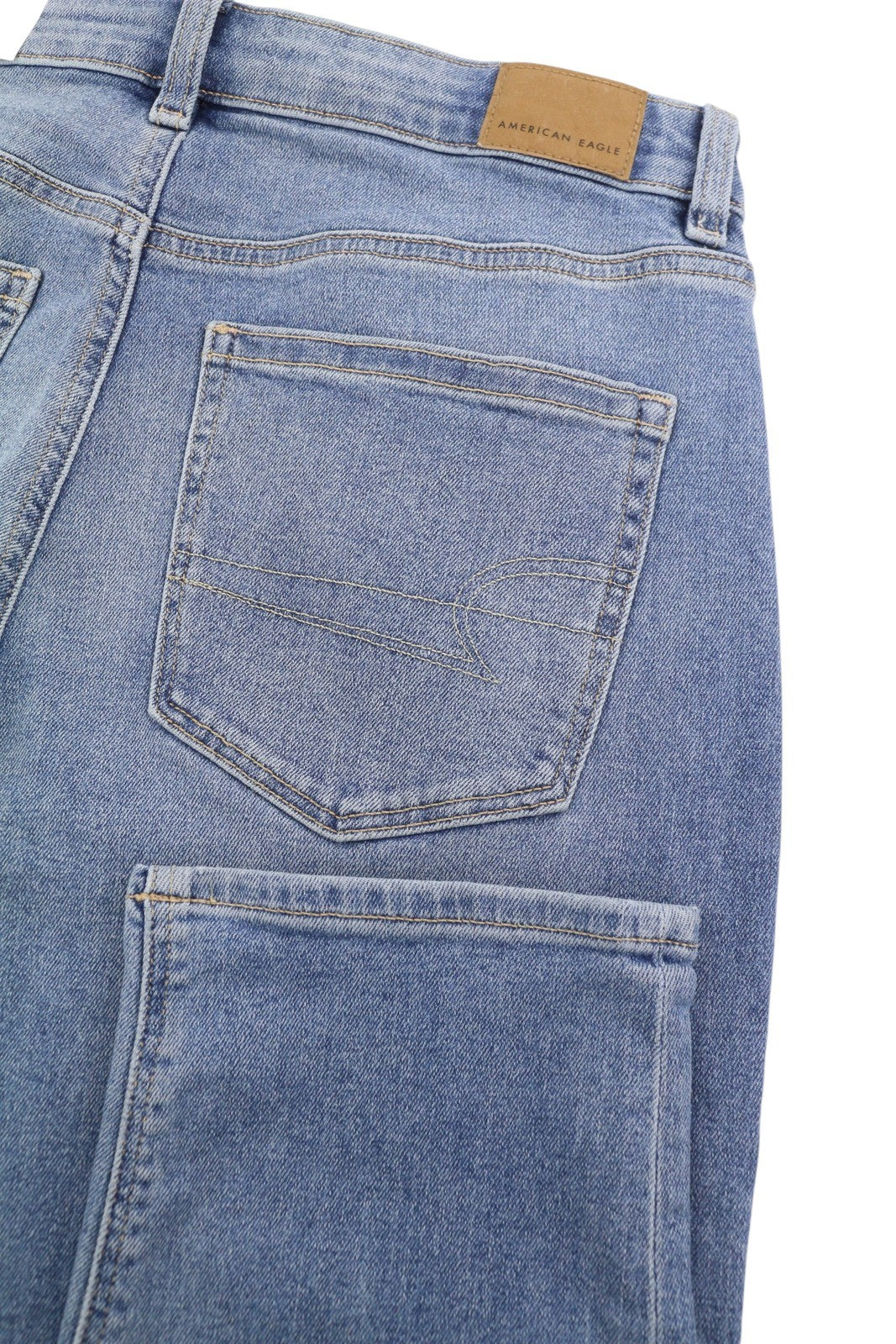 AMERICAN EAGLE OUTFITTERS Mom Women's Jeans W28 Blue Cropped Stretch