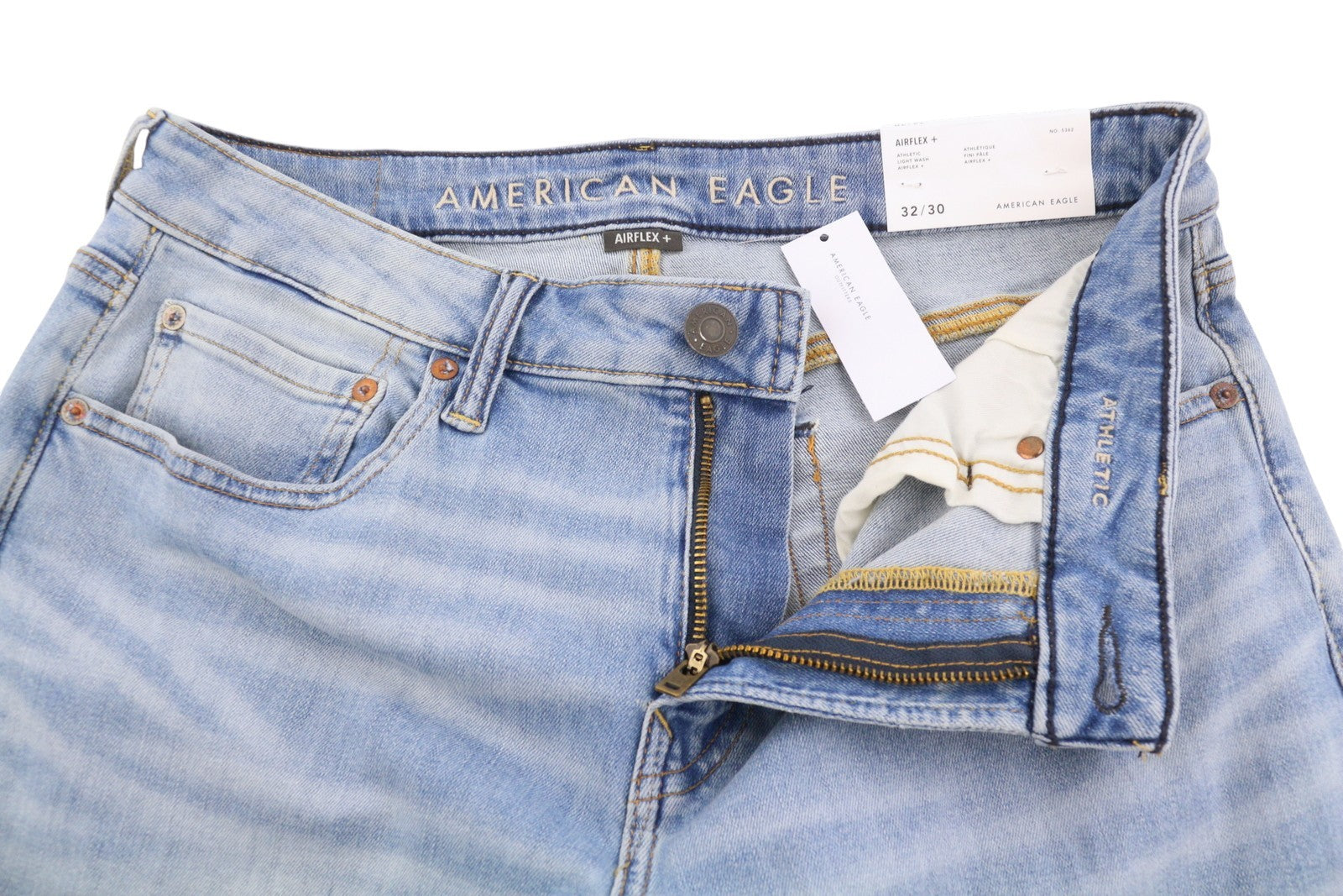 AMERICAN EAGLE OUTFITTERS Airflex+ Men's Jeans W32/L30 Athletic Pale Blue