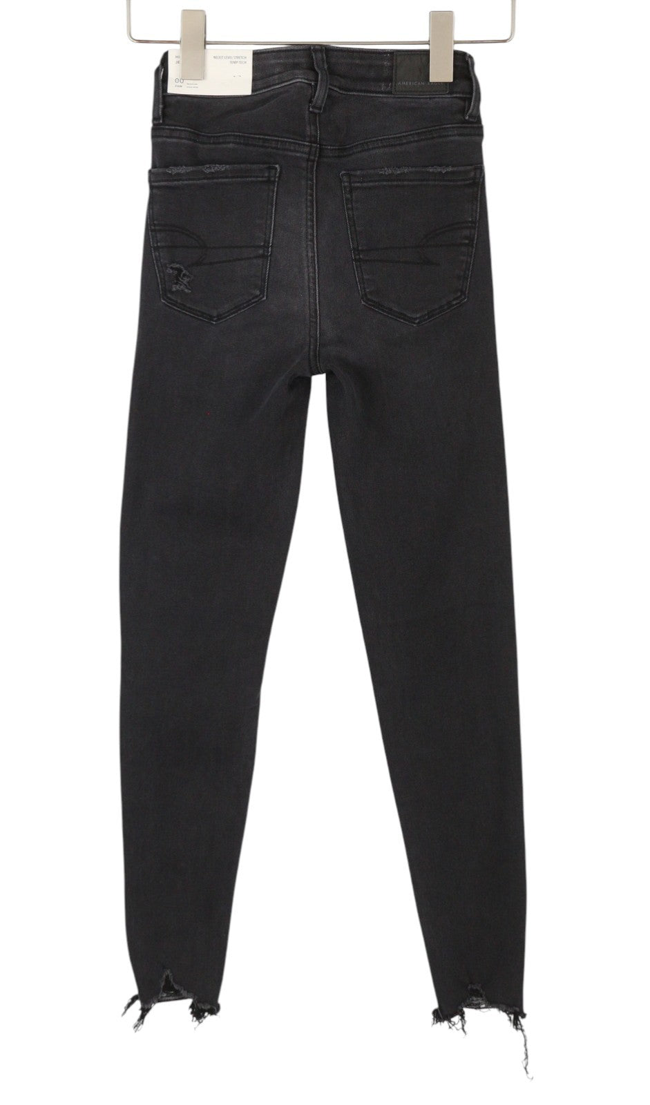 AMERICAN EAGLE OUTFITTERS Hi-Rise Jegging Women's Jeans W24 Raven Ripped