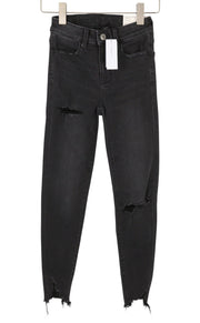 AMERICAN EAGLE OUTFITTERS Hi-Rise Jegging Women's Jeans W25 Raven Ripped