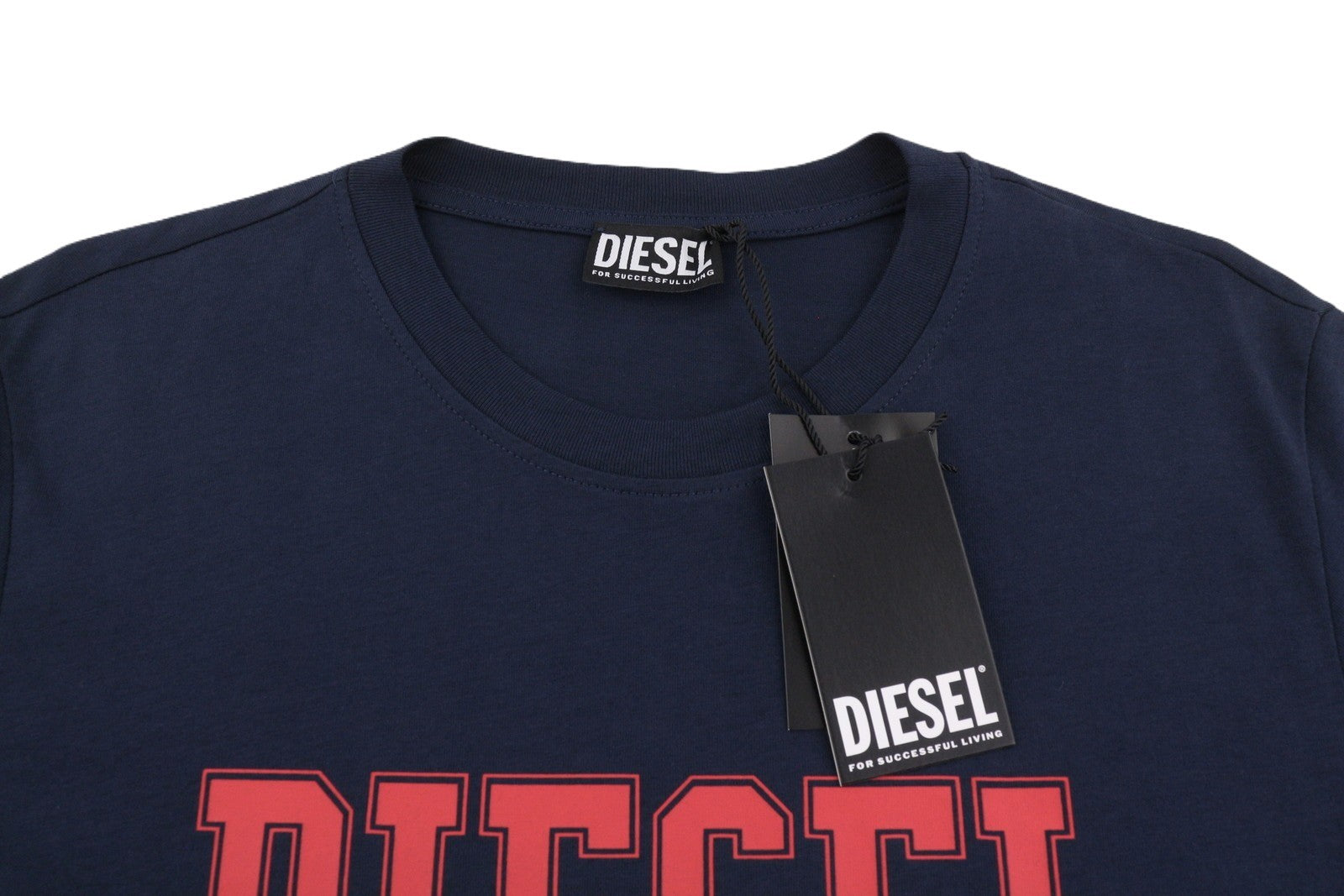 DIESEL T-Diegor 1-A Men T-Shirt XL Blue Cotton Tricot Crew Neck Short Sleeve