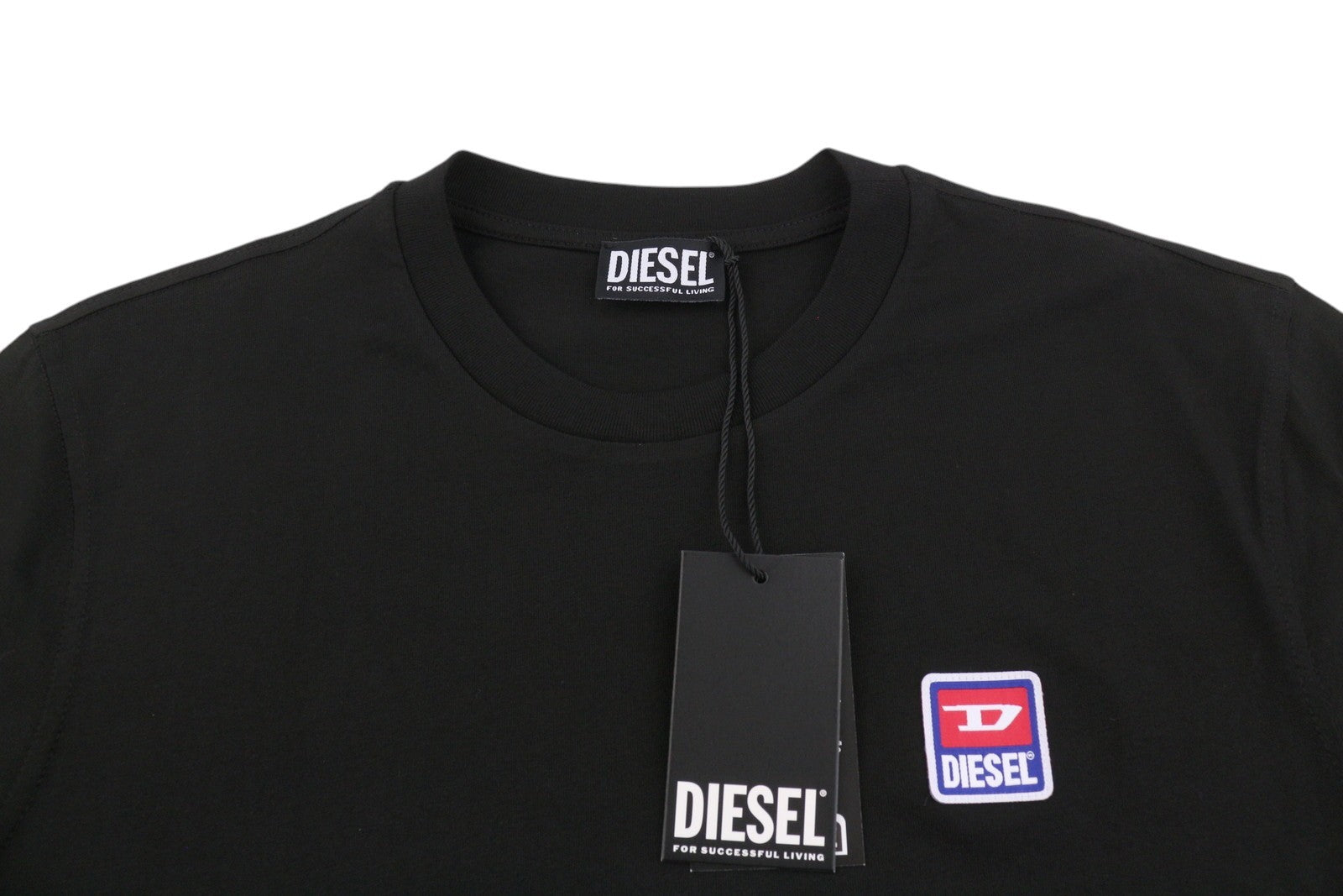 DIESEL T-Just 16 Men T-Shirt 3XL Black Cotton Tricot Crew Neck Short Sleeve