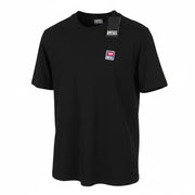 DIESEL T-Just 16 Men T-Shirt 2XL Black Cotton Tricot Crew Neck Short Sleeve