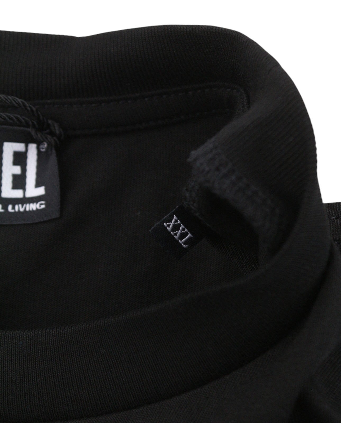 DIESEL T-Just 16 Men T-Shirt 2XL Black Cotton Tricot Crew Neck Short Sleeve